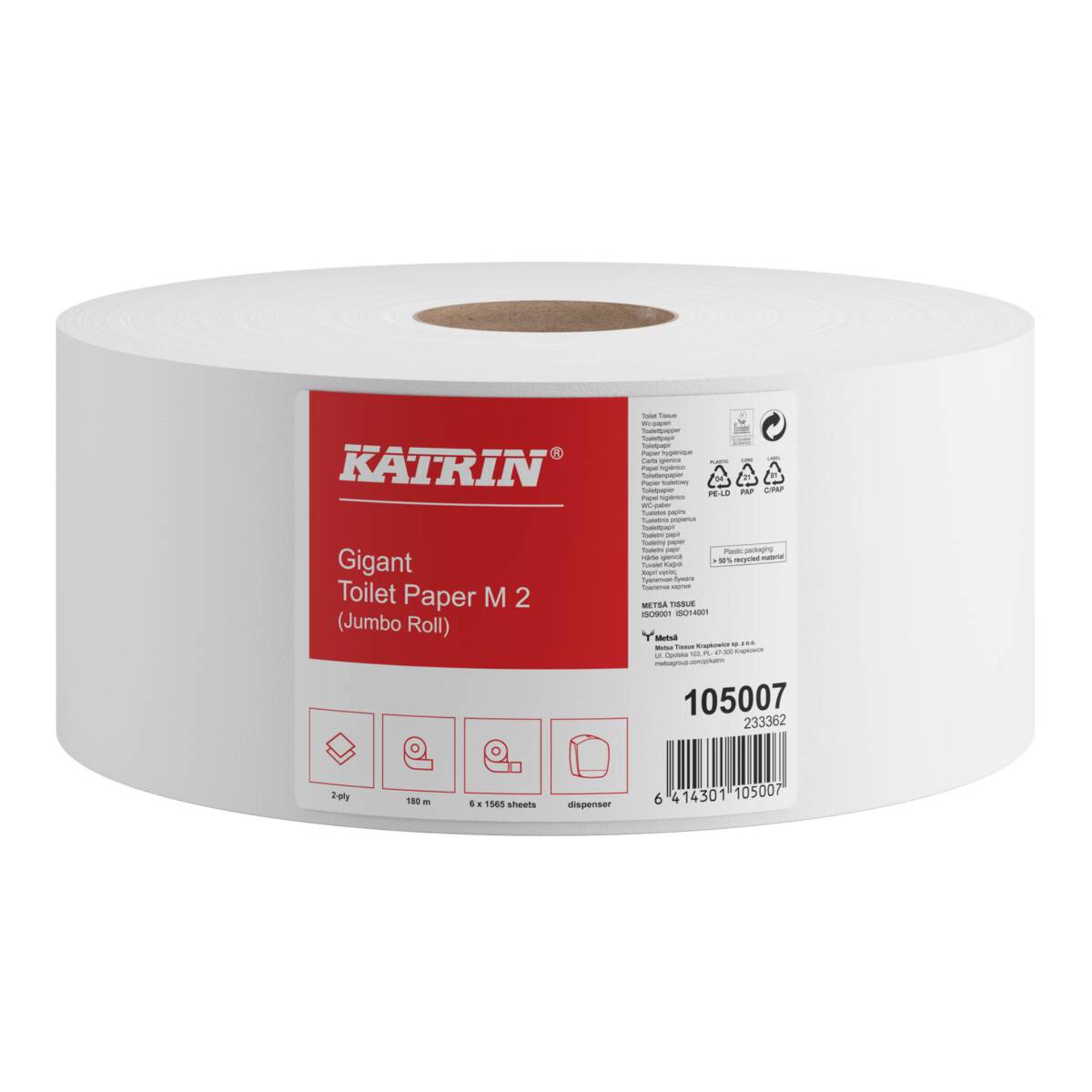 105007-Katrin papier toaletowy Jumbo M 180 m, 2 warstwowy-1