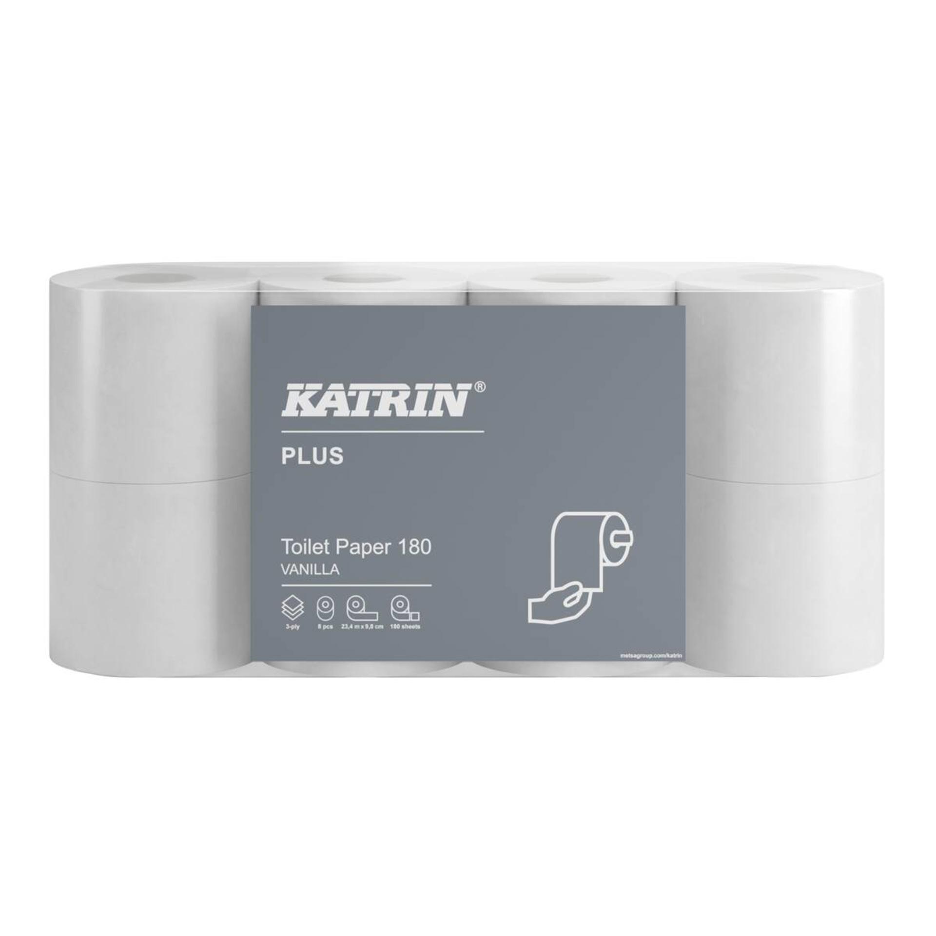 87655-Katrin Plus Toilettenpapier 180 Blatt 3-lagig, Vanille-1
