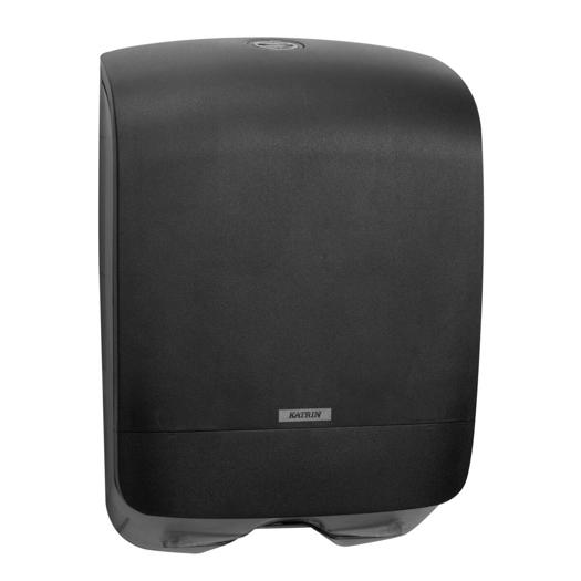 Katrin Plastic Dispenser Mini For Narrow Paper Hand Towels Folded, Black