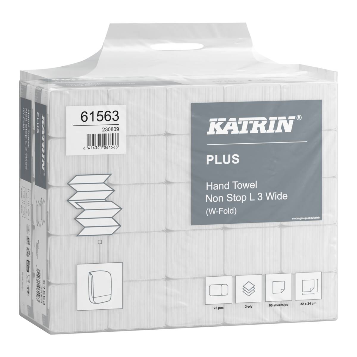 61563 Katrin Plus Wfold Paper Towels NonStop Long Wide 90 Sheets 3