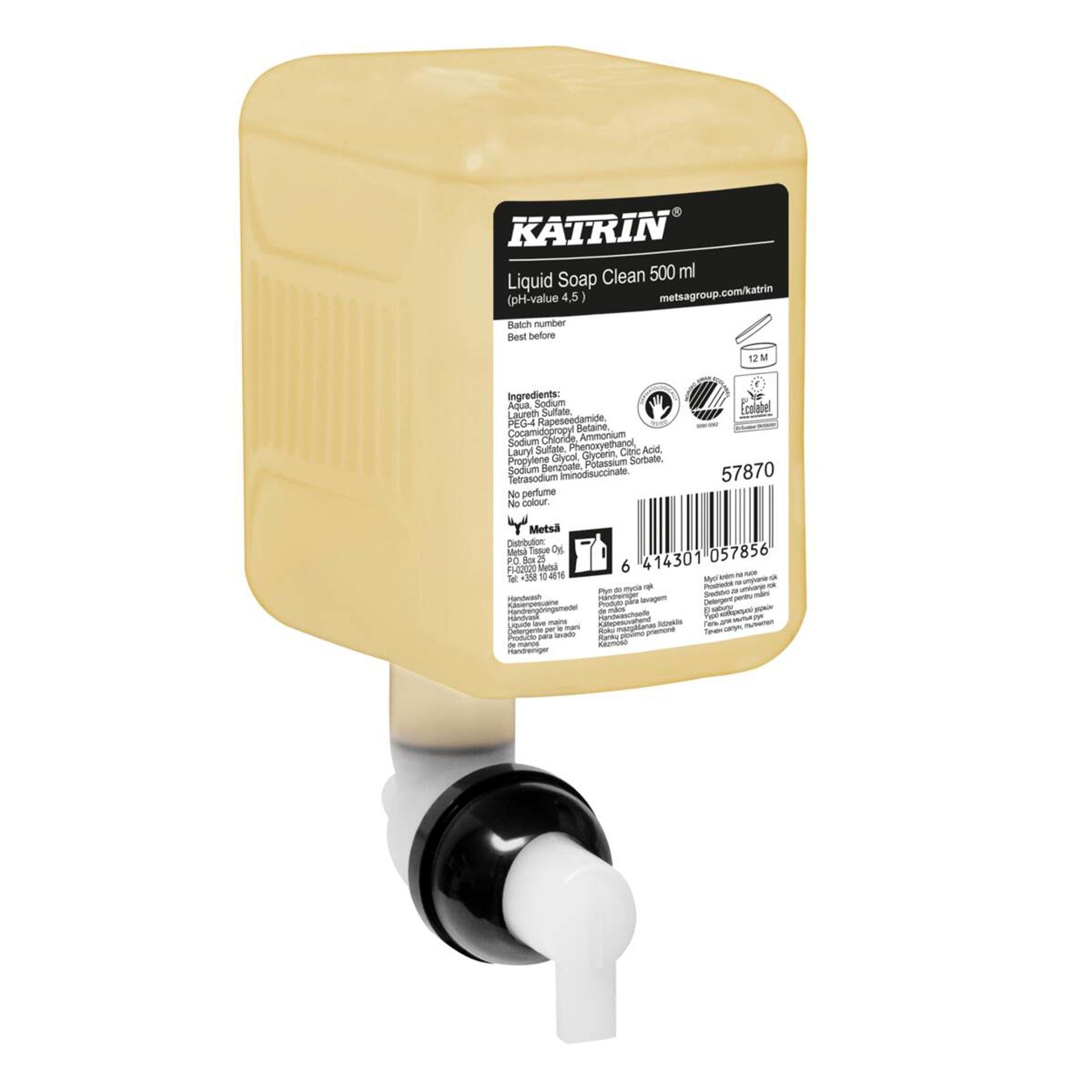 57870-Katrin Commercial Hand Wash Liquid 500 ml, Clean