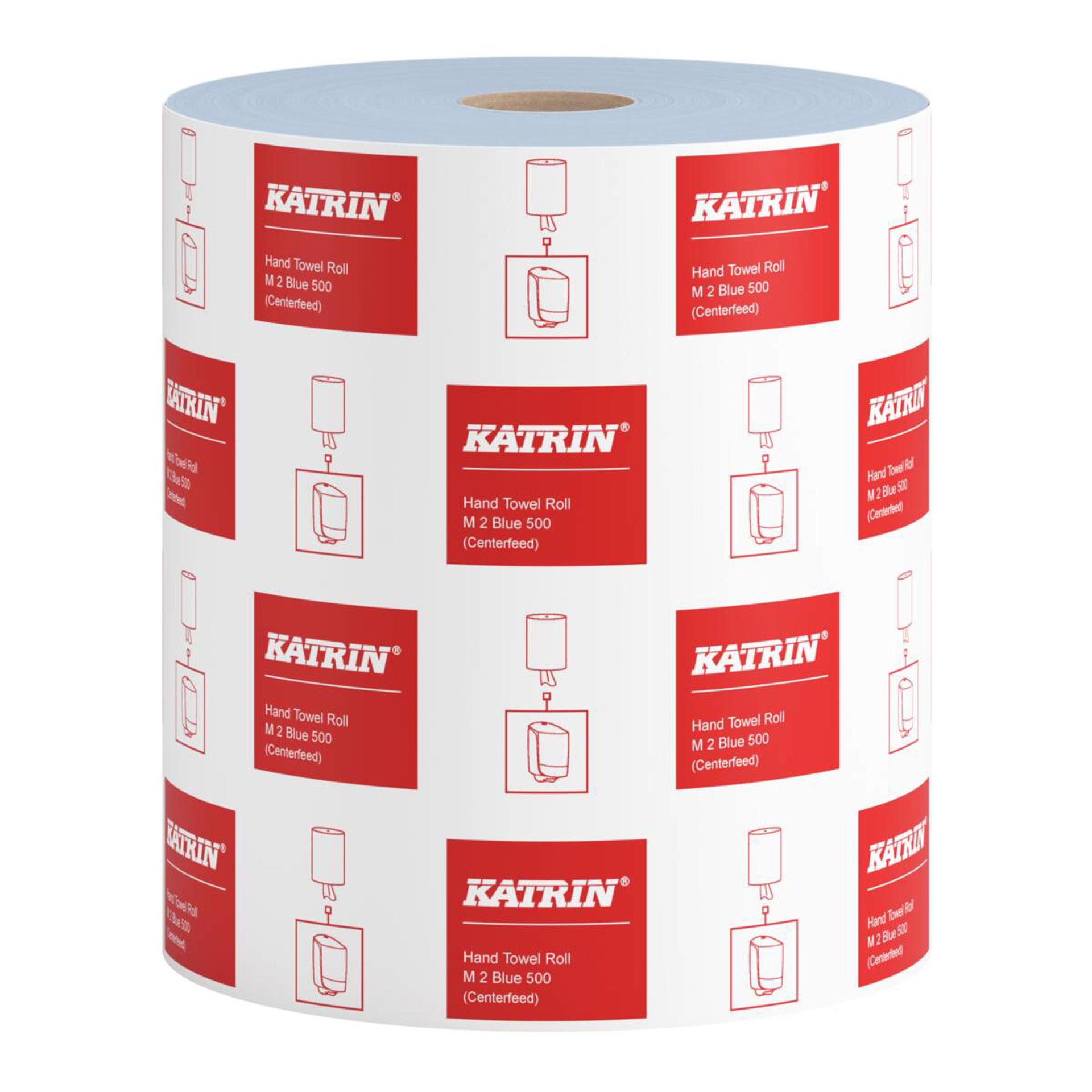 93038-Katrin Centrefeed Roll Medium 500 Sheets 2-Ply Laminated Blue-1