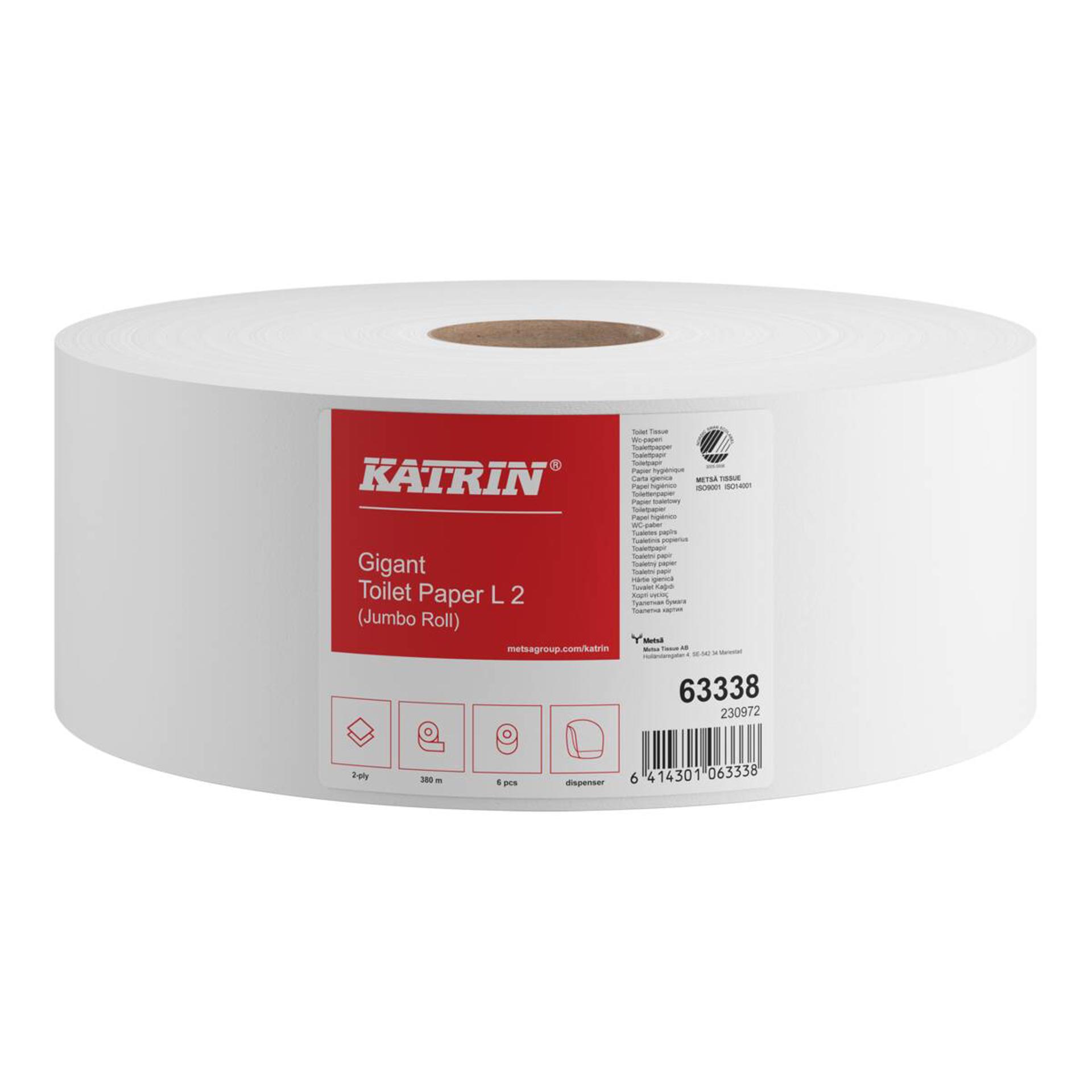 63338-Katrin Jumbo Toilet Paper Roll Long 380 Metres 2-Ply-1