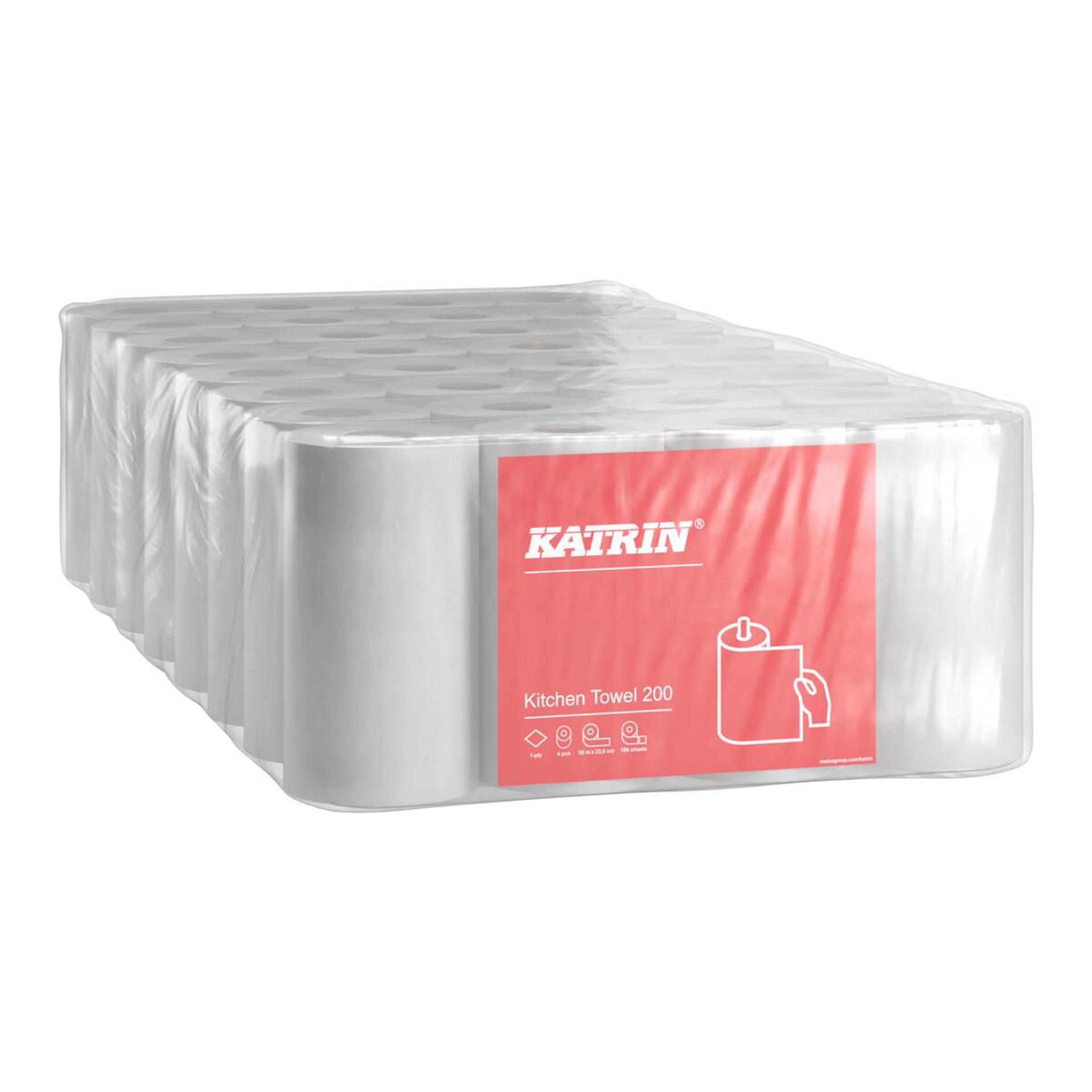 220955-Katrin Kitchen Paper Towel Roll 200 Sheets 1-Ply-2