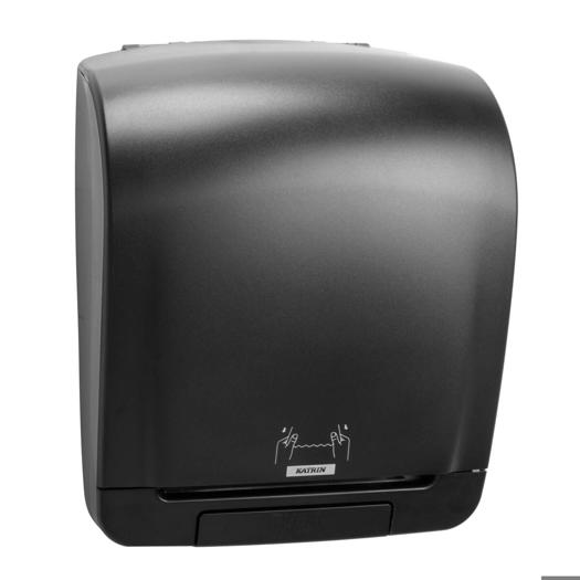 Katrin Plastic Dispenser For System Paper Towel Roll, Black