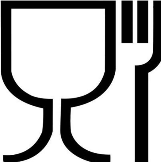 Symbolen glas och gaffel