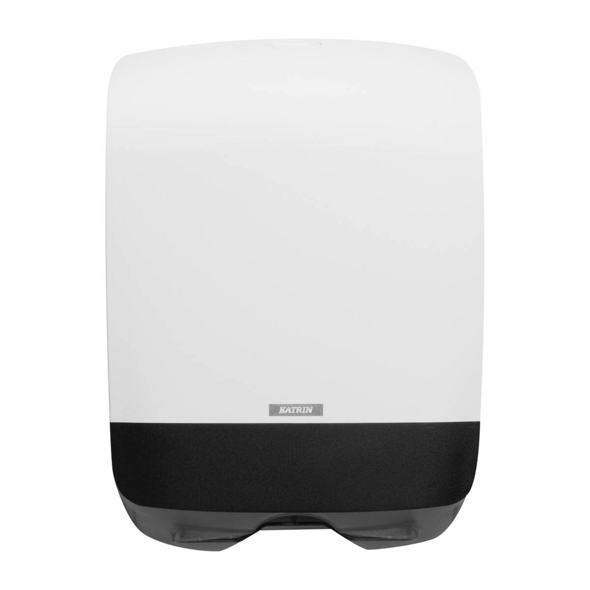 90182-Katrin Plastdispenser Mini för Pappershanddukar, Vit-3