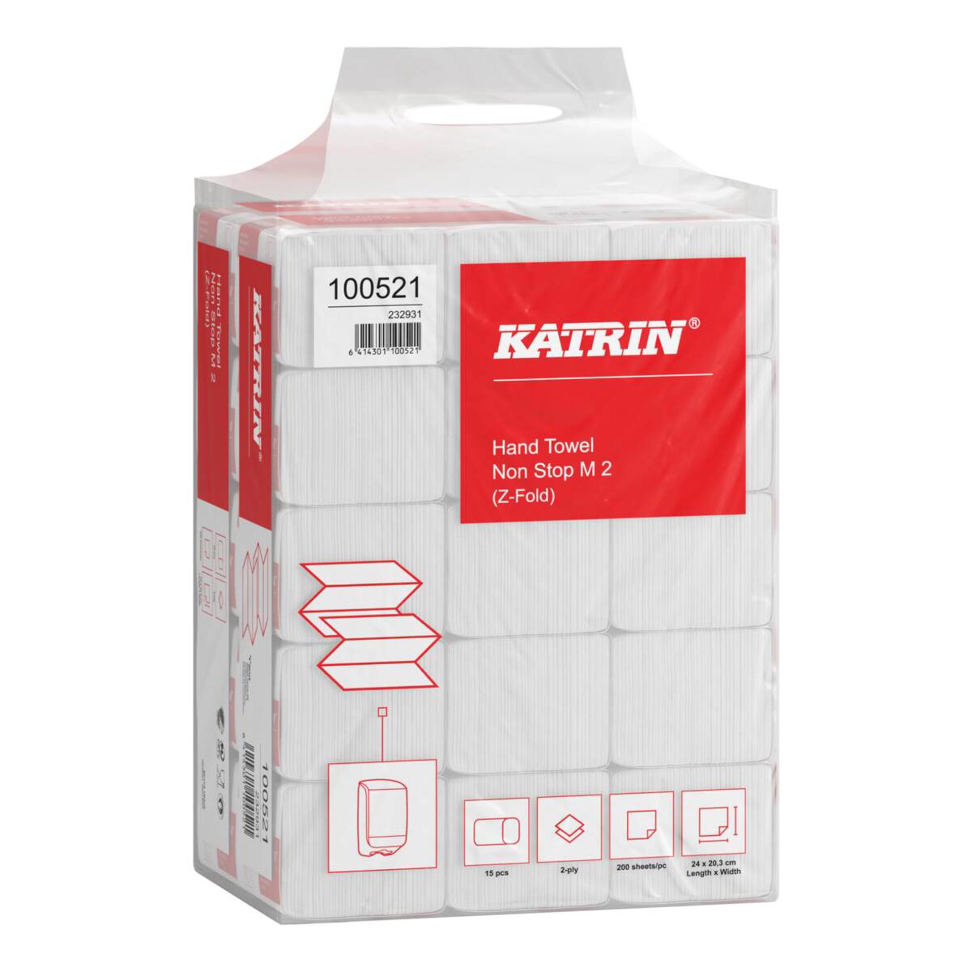 100521-Katrin Z-Falz Falthandtücher Non Stop M 200 Blatt 2-lagig, Handy Pack<br/>-3