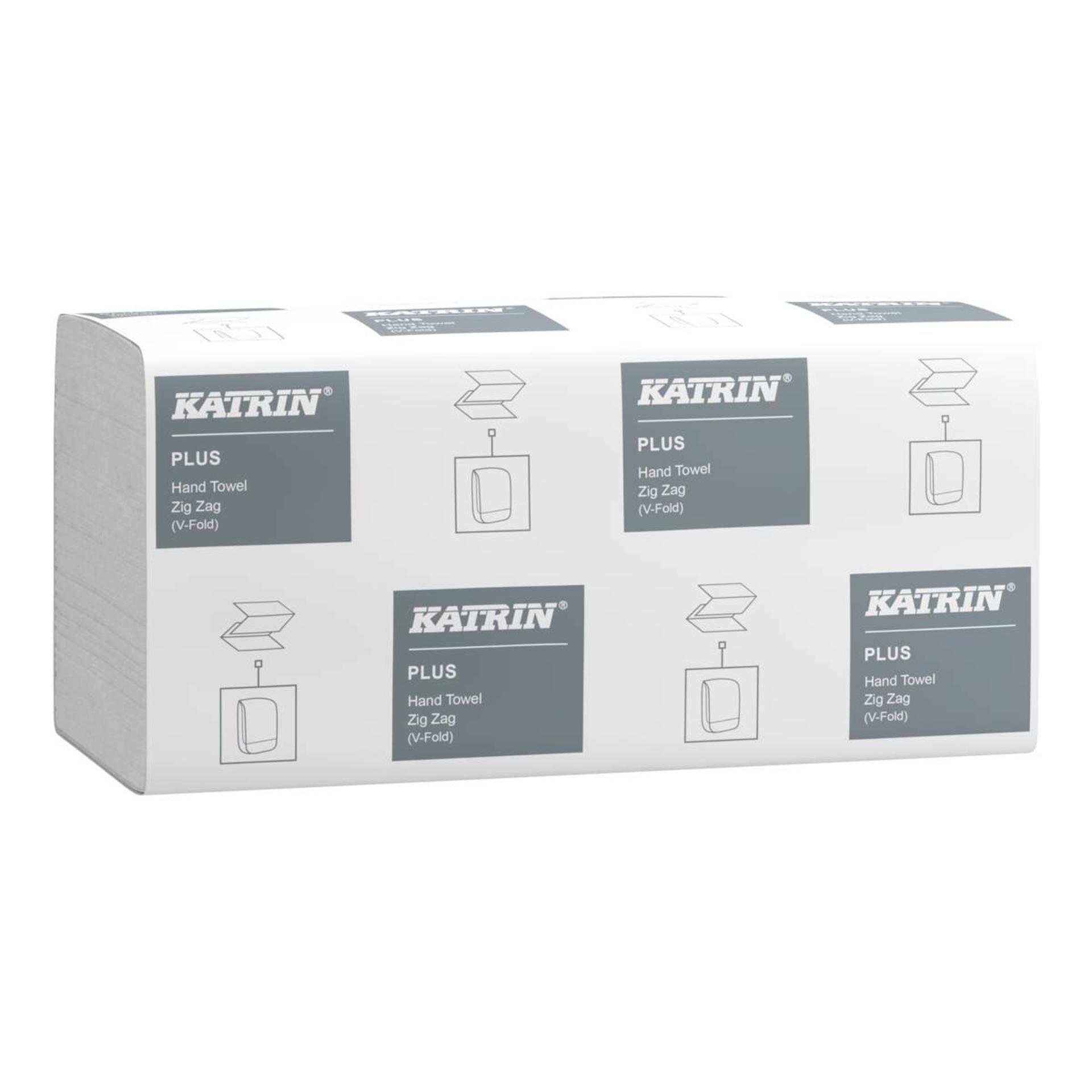 83114-Katrin Plus skladané uteráky ZZ super biele, 20 x 300 útržkov, 1-vrstvové, Handy Pack-1