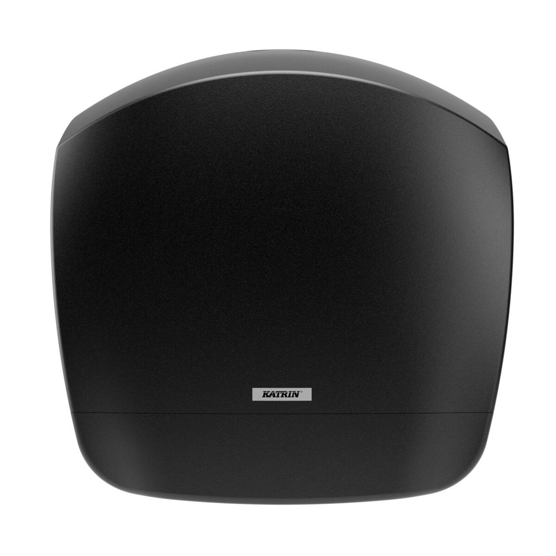 82155-Katrin Plastic Dispenser Small For Jumbo Toilet Paper Roll, Black-2