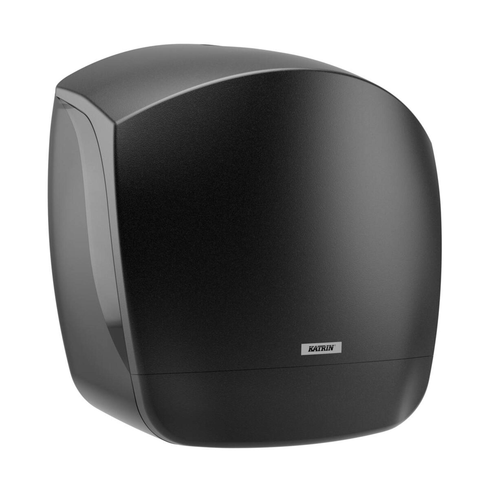 82155-Katrin Plastic Dispenser Small For Jumbo Toilet Paper Roll, Black-1