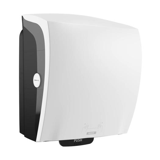 Katrin Plastic Dispenser For System Paper Towel Roll, White