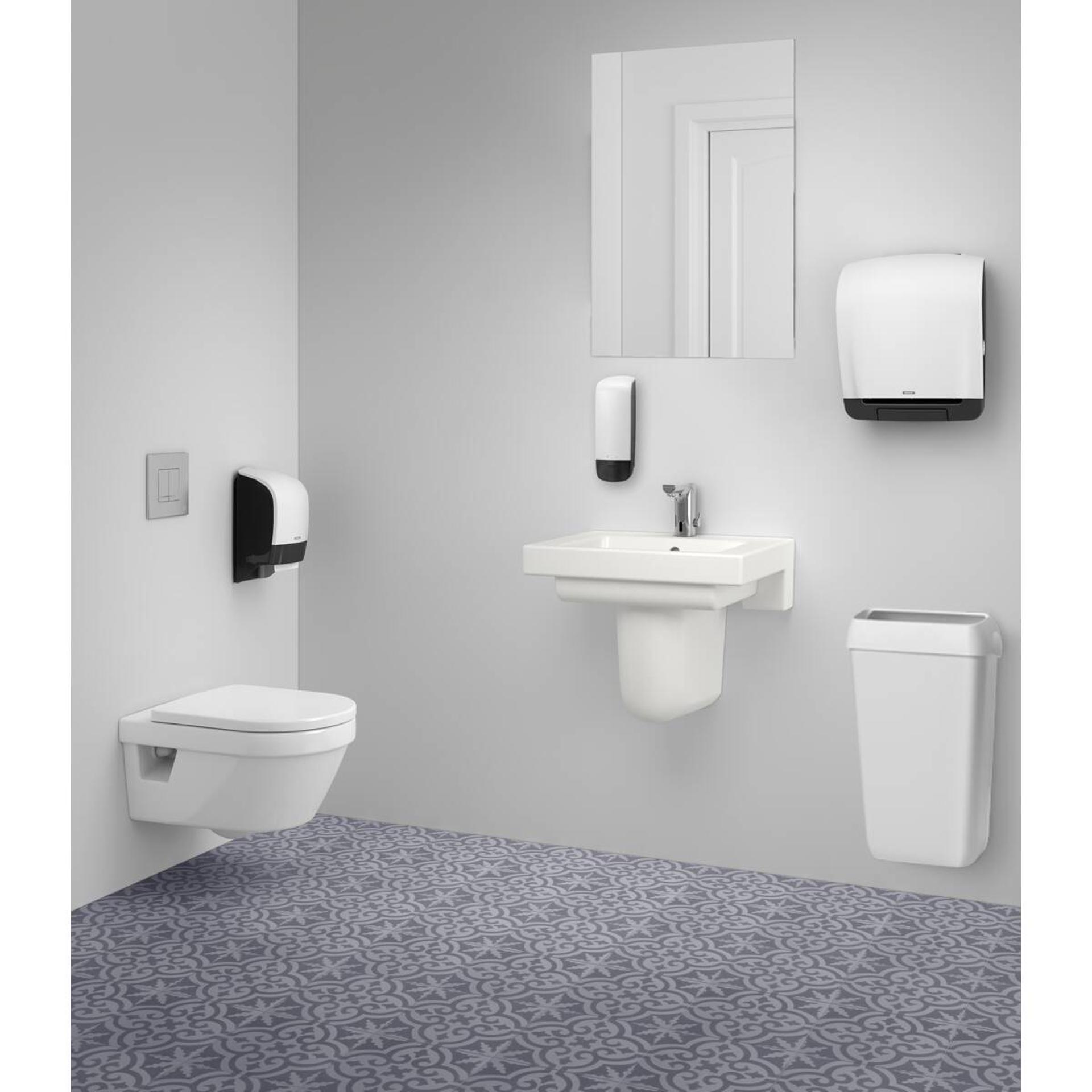 104582-Katrin Plastdispenser för System Toalettrulle, vit-5