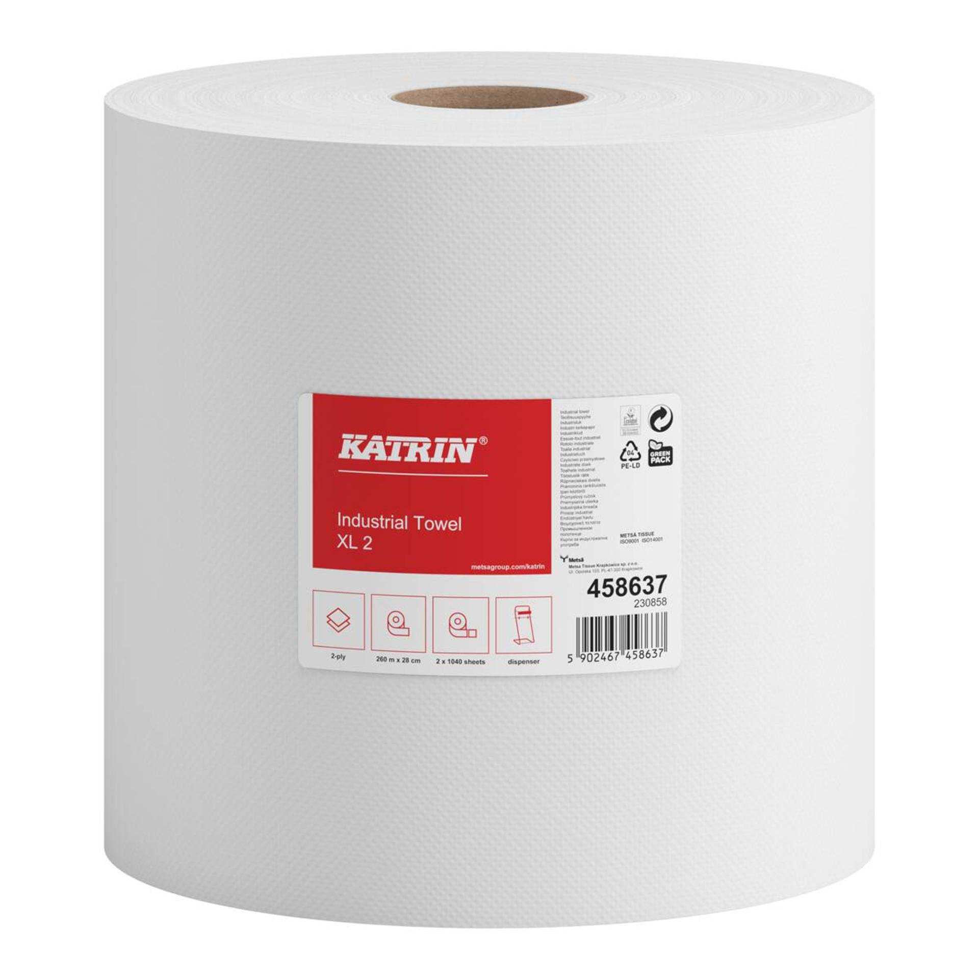 458637-Katrin Industritorkpaper Extra Large 1040 Ark 2-Lagers-1