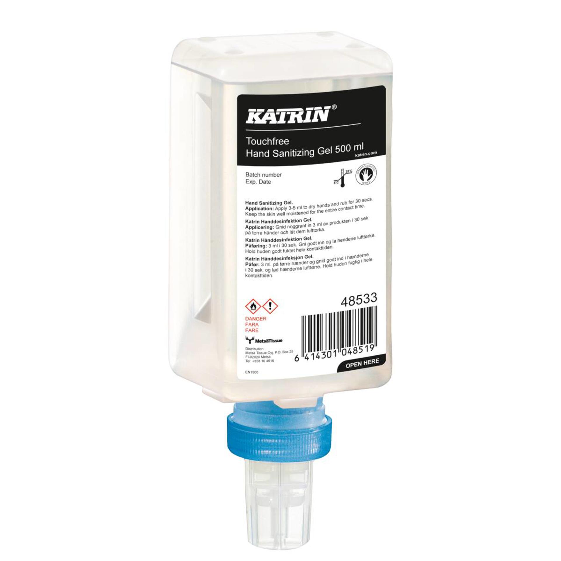 48533-Katrin Touchfree Käsihuuhde Geeli 500 ml