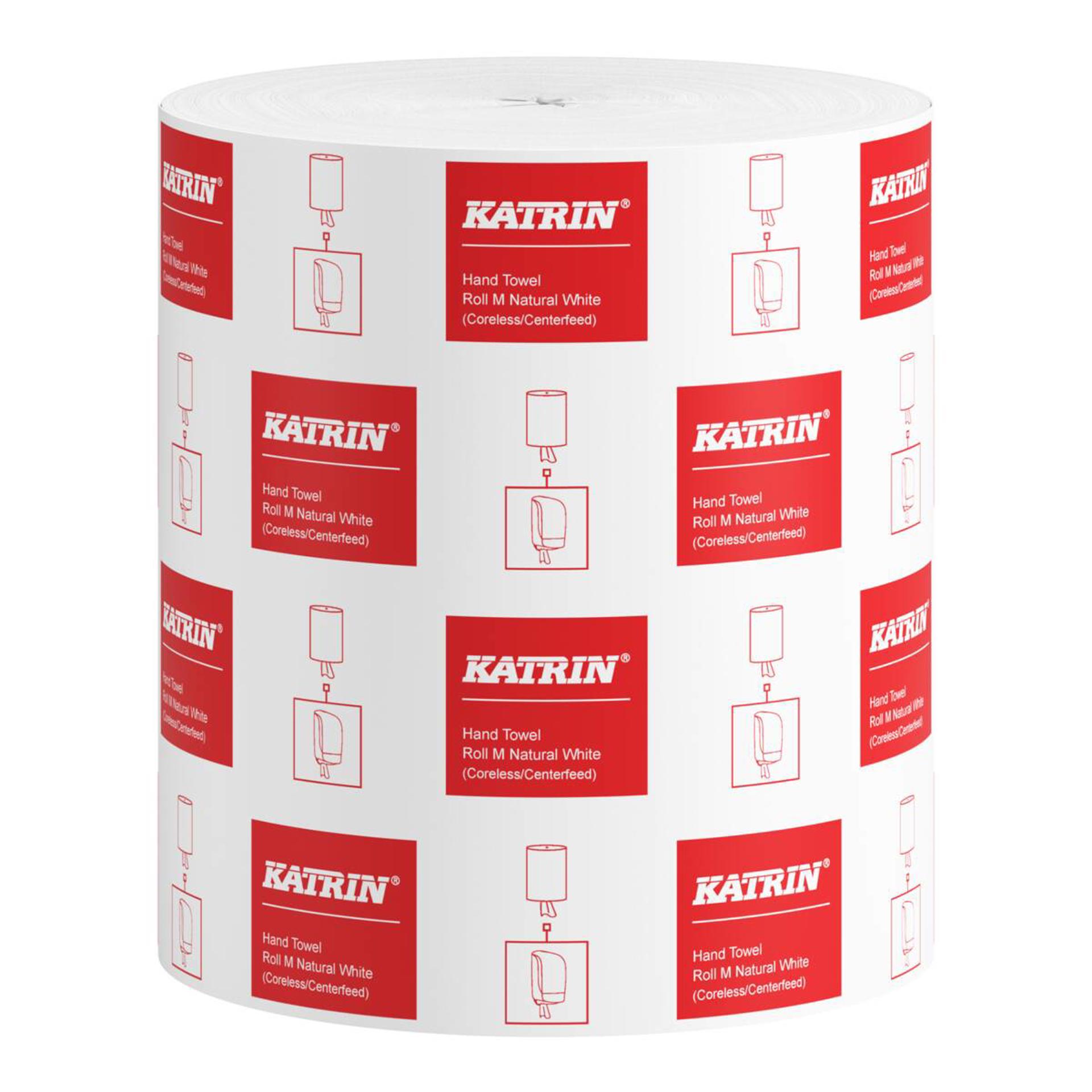 476512-Katrin Centrefeed Roll Medium Coreless 300 Metres 1-Ply-1