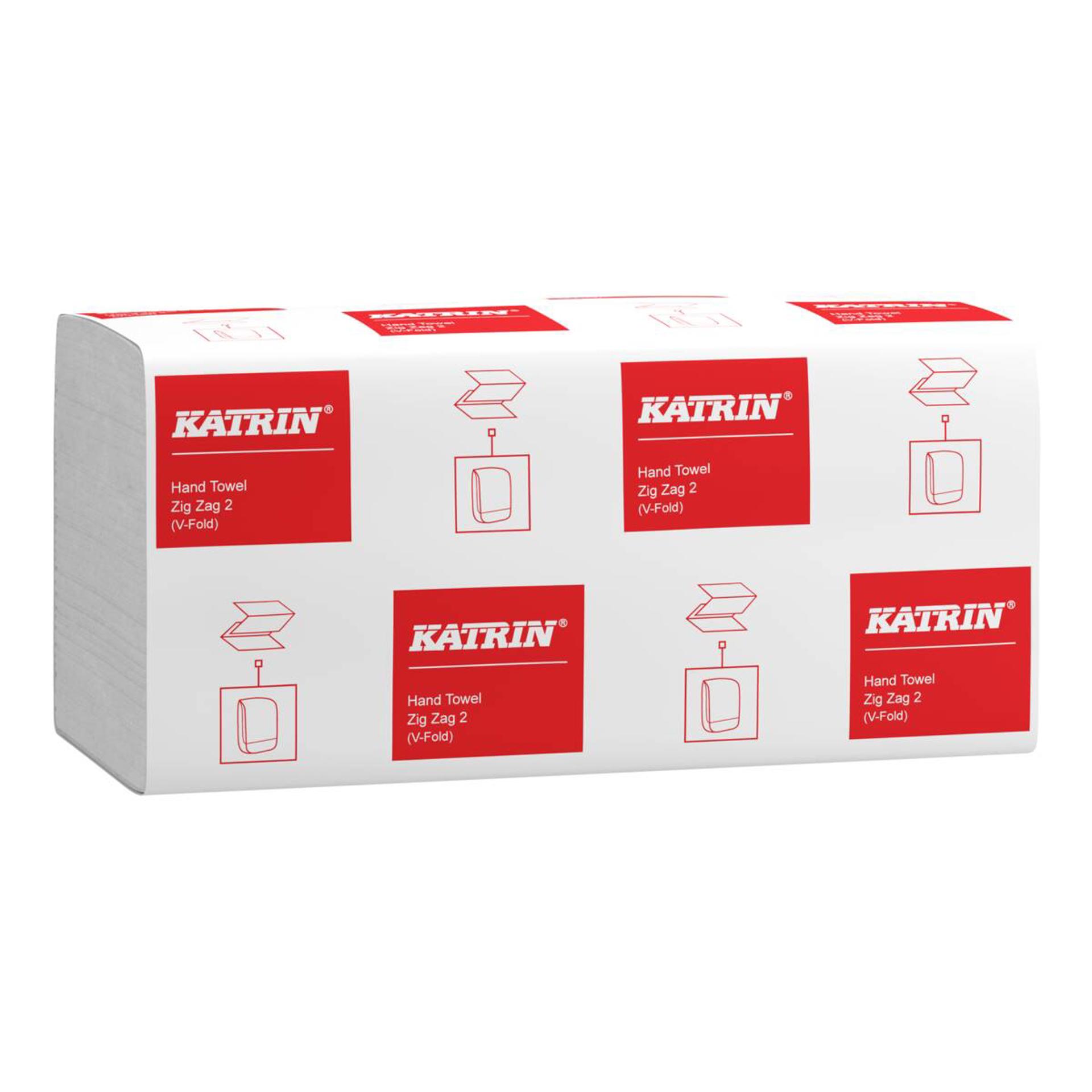 45211-Katrin V-Falz Falthandtücher Zick Zack 200 Blatt 2-lagig, Handy Pack-1