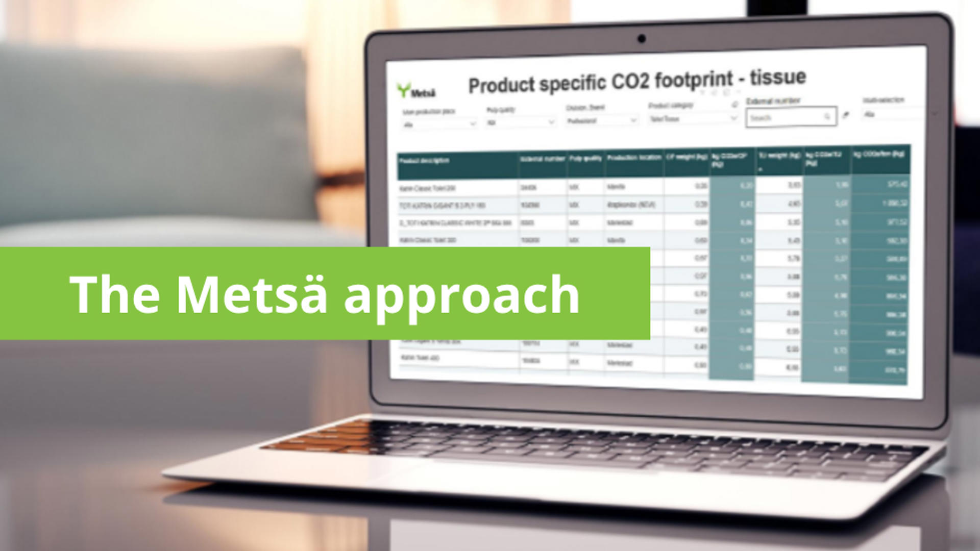 Metsä Tissue's approach to Co2 footprint service