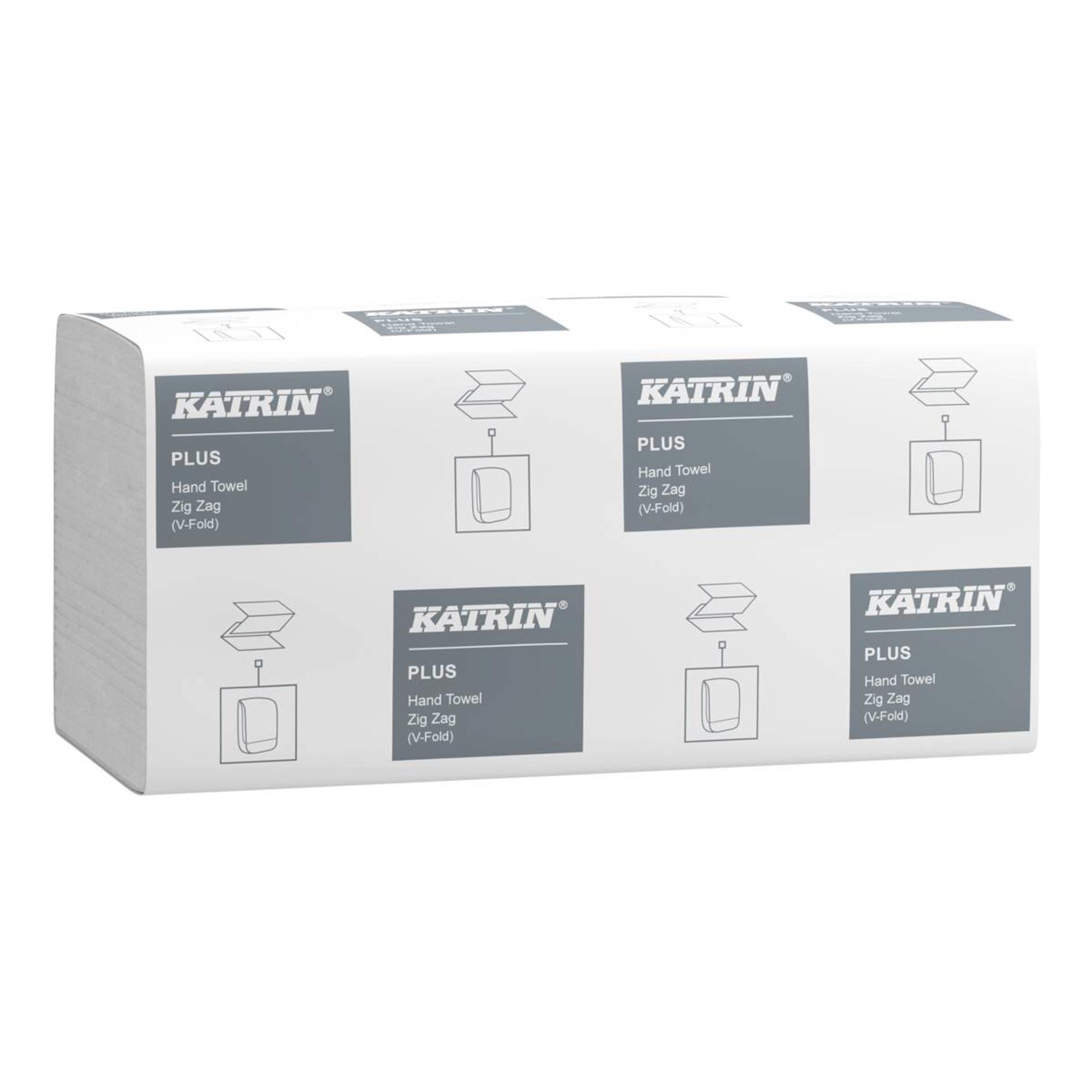 402161-Katrin Plus skladané uteráky ZZ super biele, 20 x 200 útržkov, 1-vrstvové-1