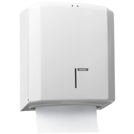Katrin Metal Dispenser Medium For Paper Hand Towels, White