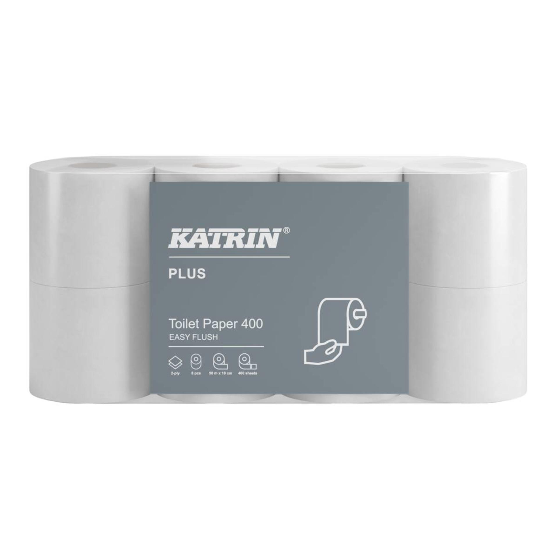 96039-Katrin Plus Toilet Paper Roll EasyFlush 400 sheets 2-ply-1