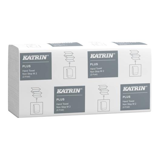 Katrin Plus Z-fold ręczniki papierowe składane Non-Stop Medium 135 listków, 2-warstwowe, Handy Pack