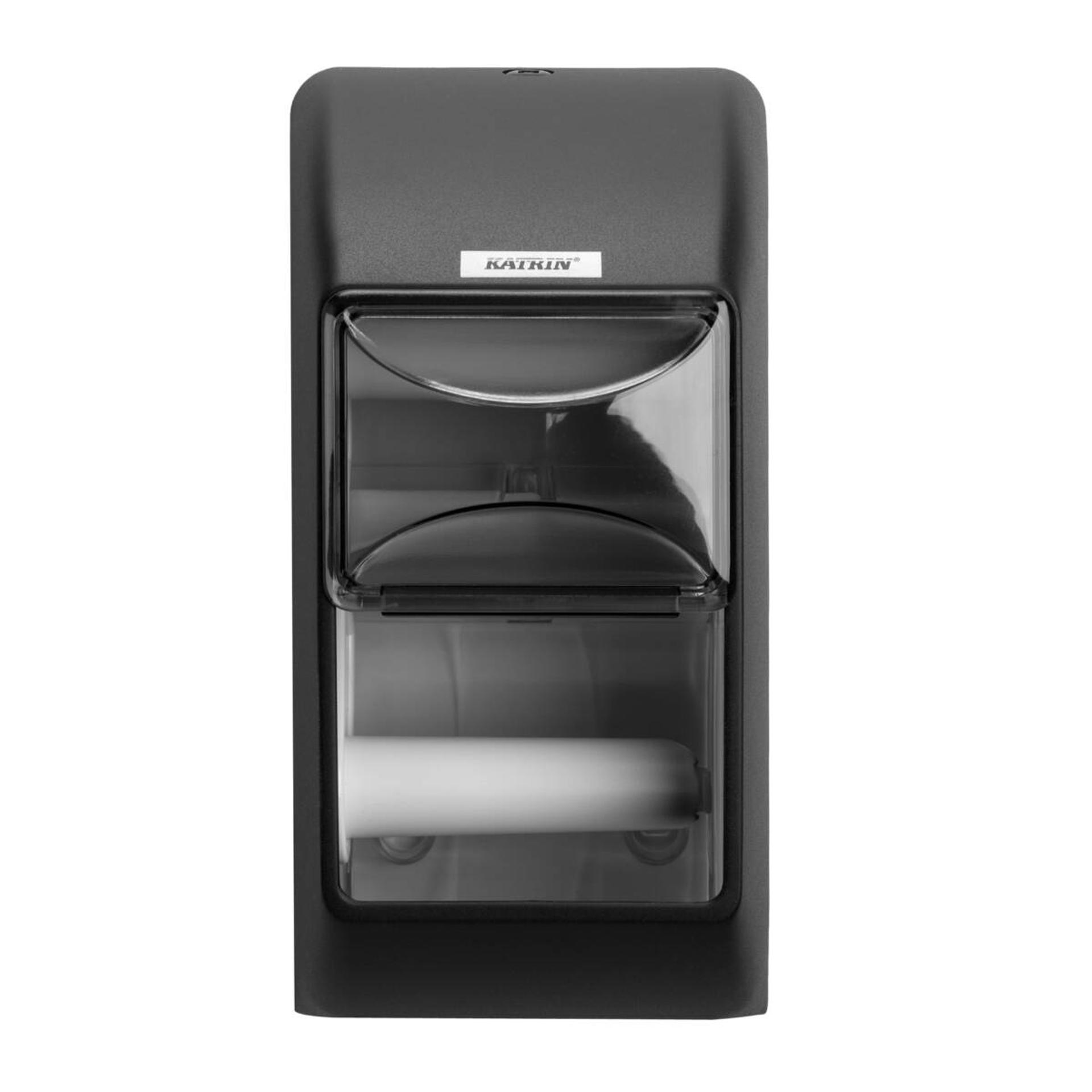 104452-Katrin Toilettenpapierspender für 2 Rollen, Schwarz-2
