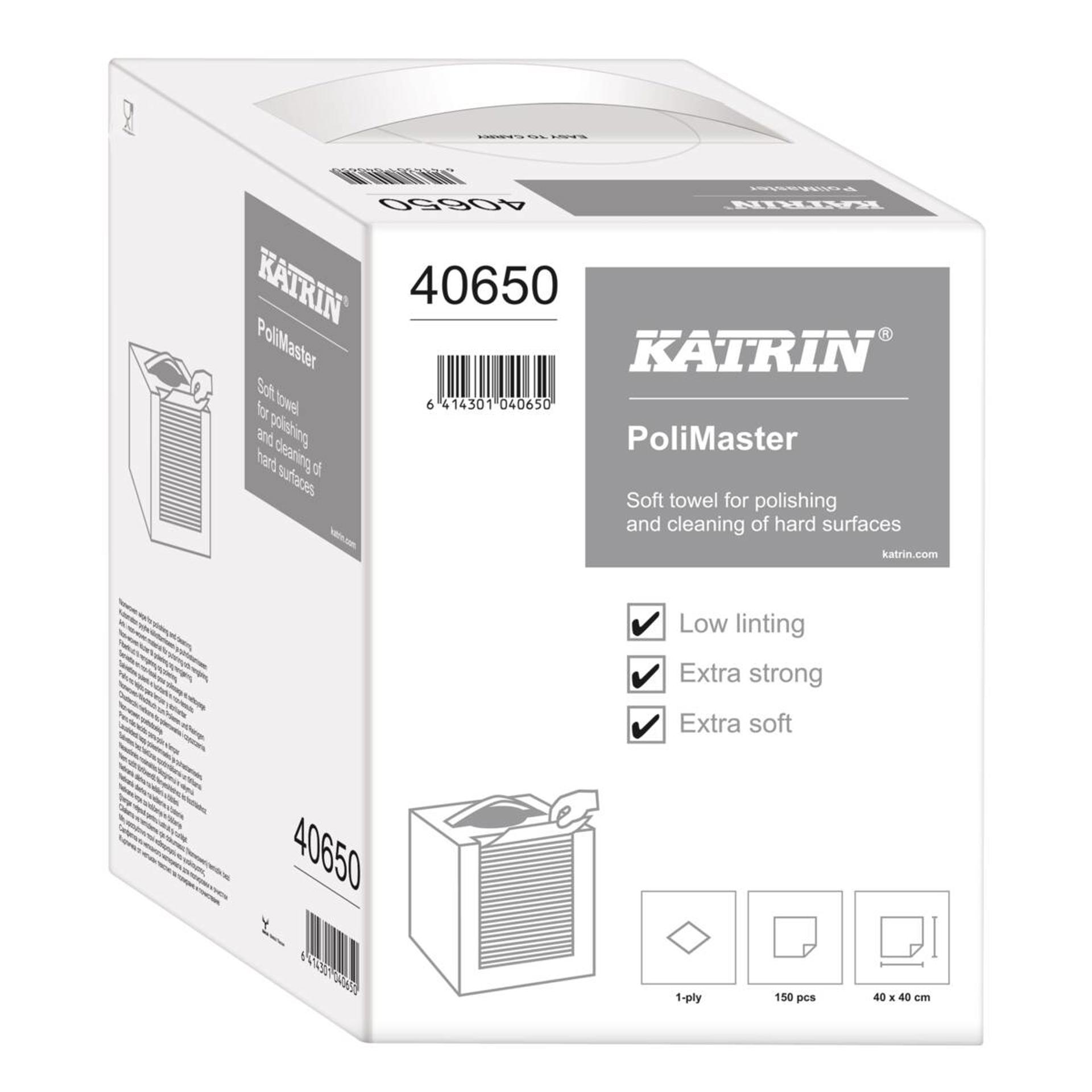 40650-Katrin Plus Box Polimaster czyściwo włókninowe 