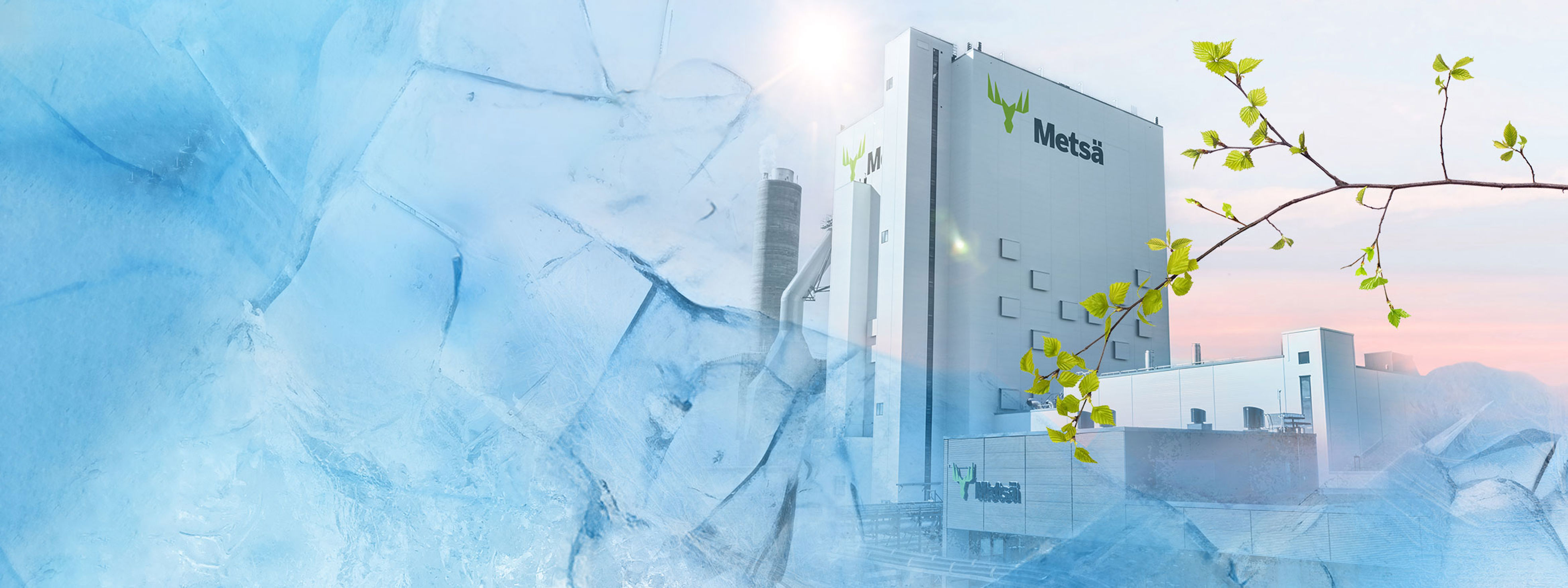 Kemi bioproduct mill surrounded by ice