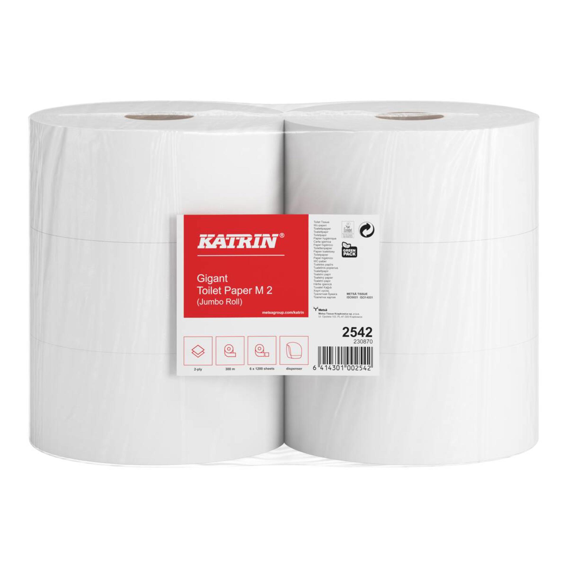 2542-Katrin Jumbo Toilet Paper Roll Medium 300 Metres 2-Ply-4