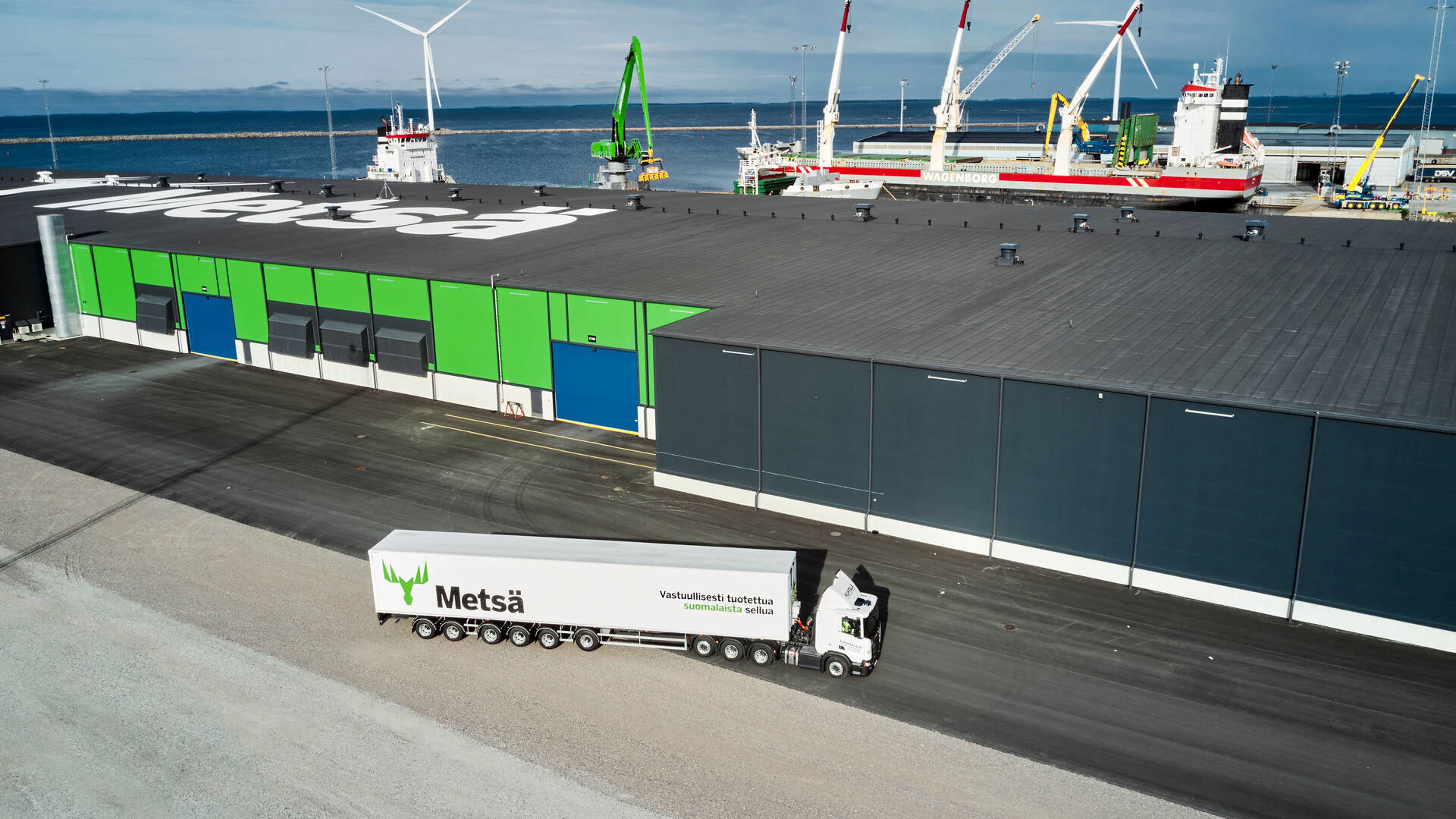 Metsä Fibren toimitusketju, kuvituskuva