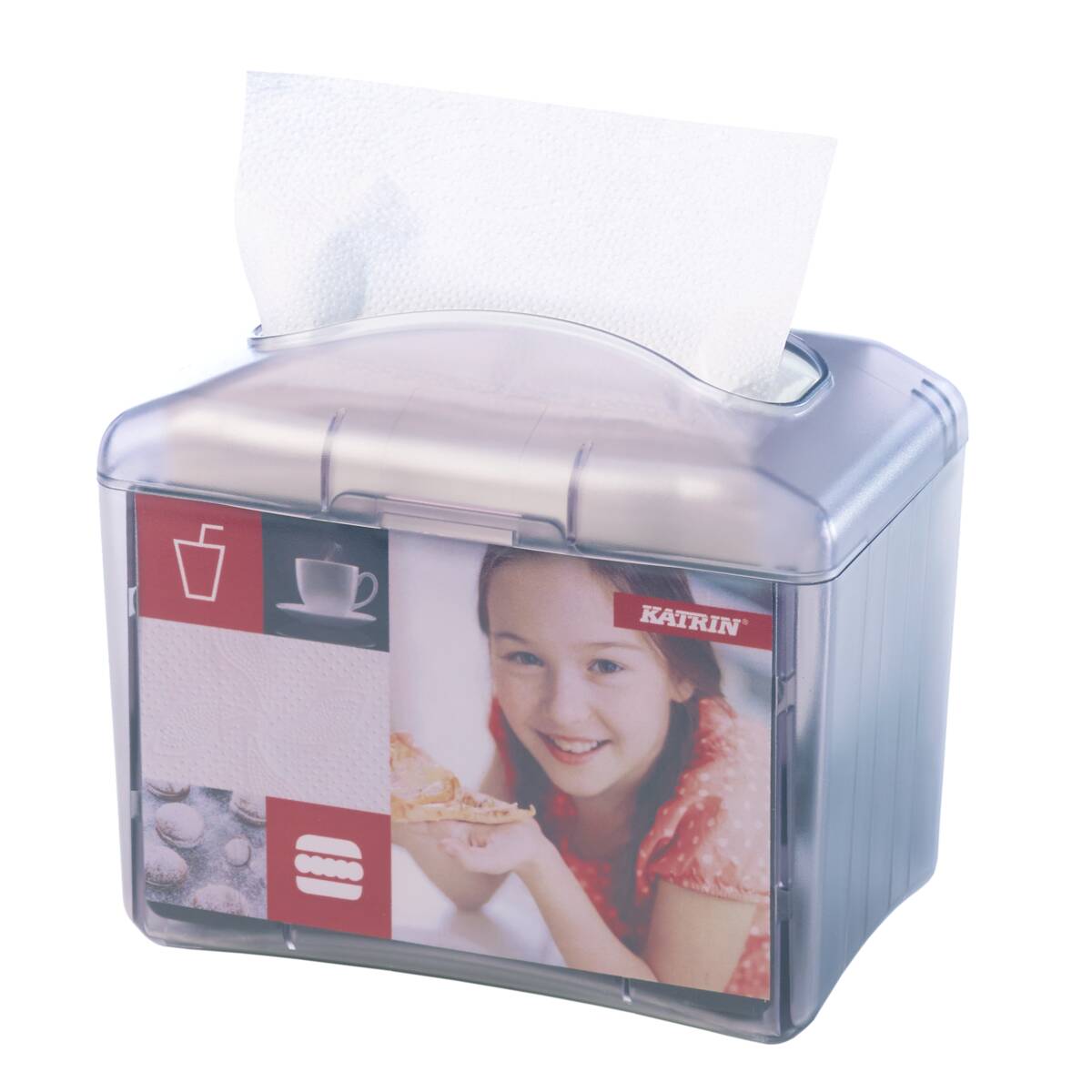 22564 Katrin Plastic Dispenser For Luncheon Paper Napkins, Table Top
