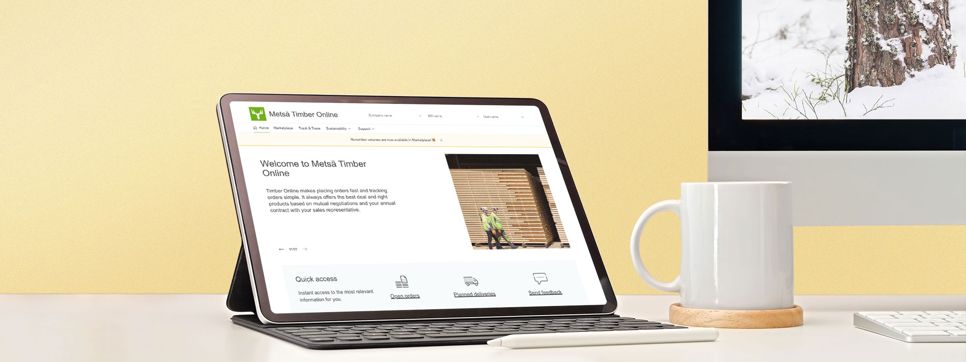 Metsä Fibre Metsä Timber Online artikkelikuva