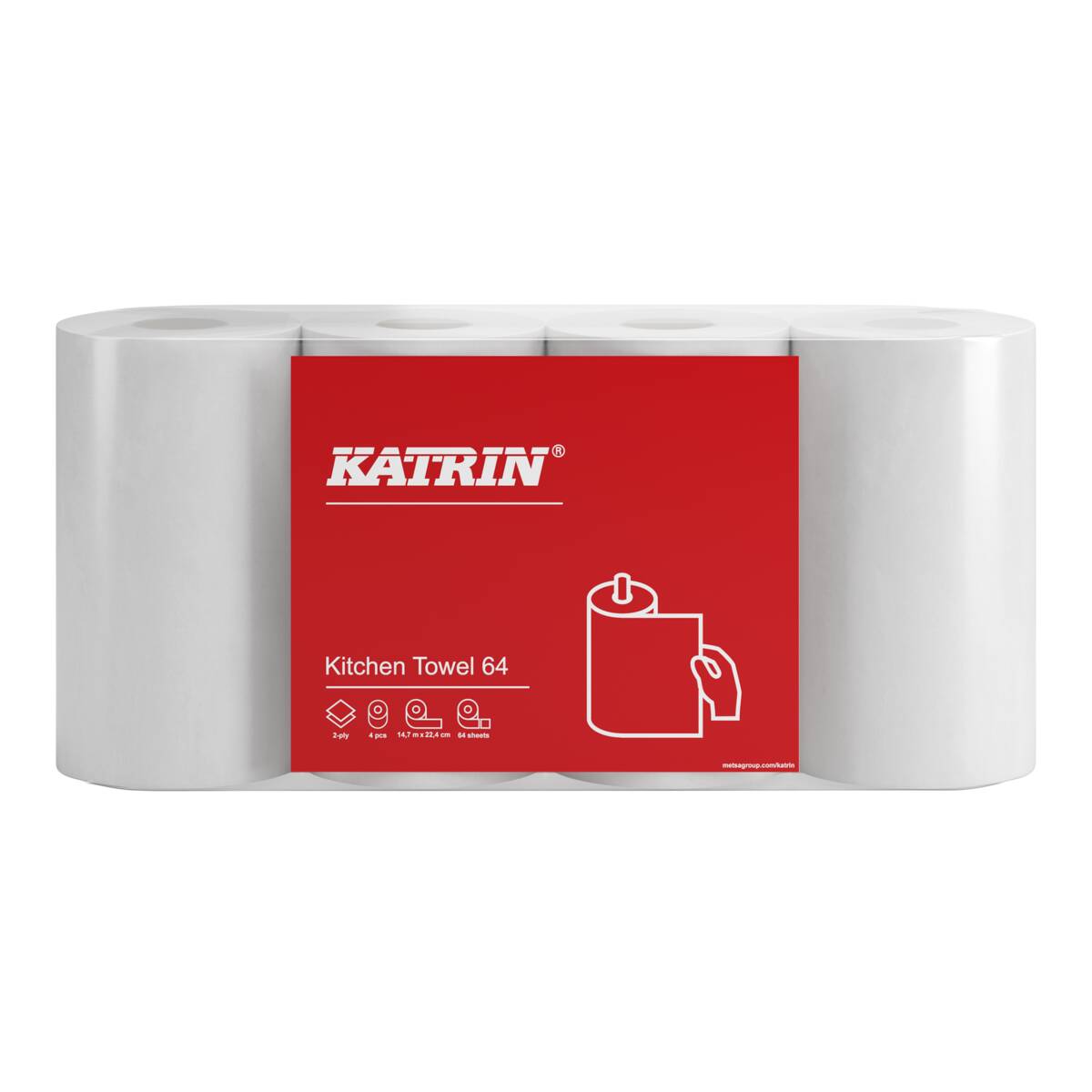 87075 Katrin Kitchen Paper Towel Roll 64 Sheets 2Ply
