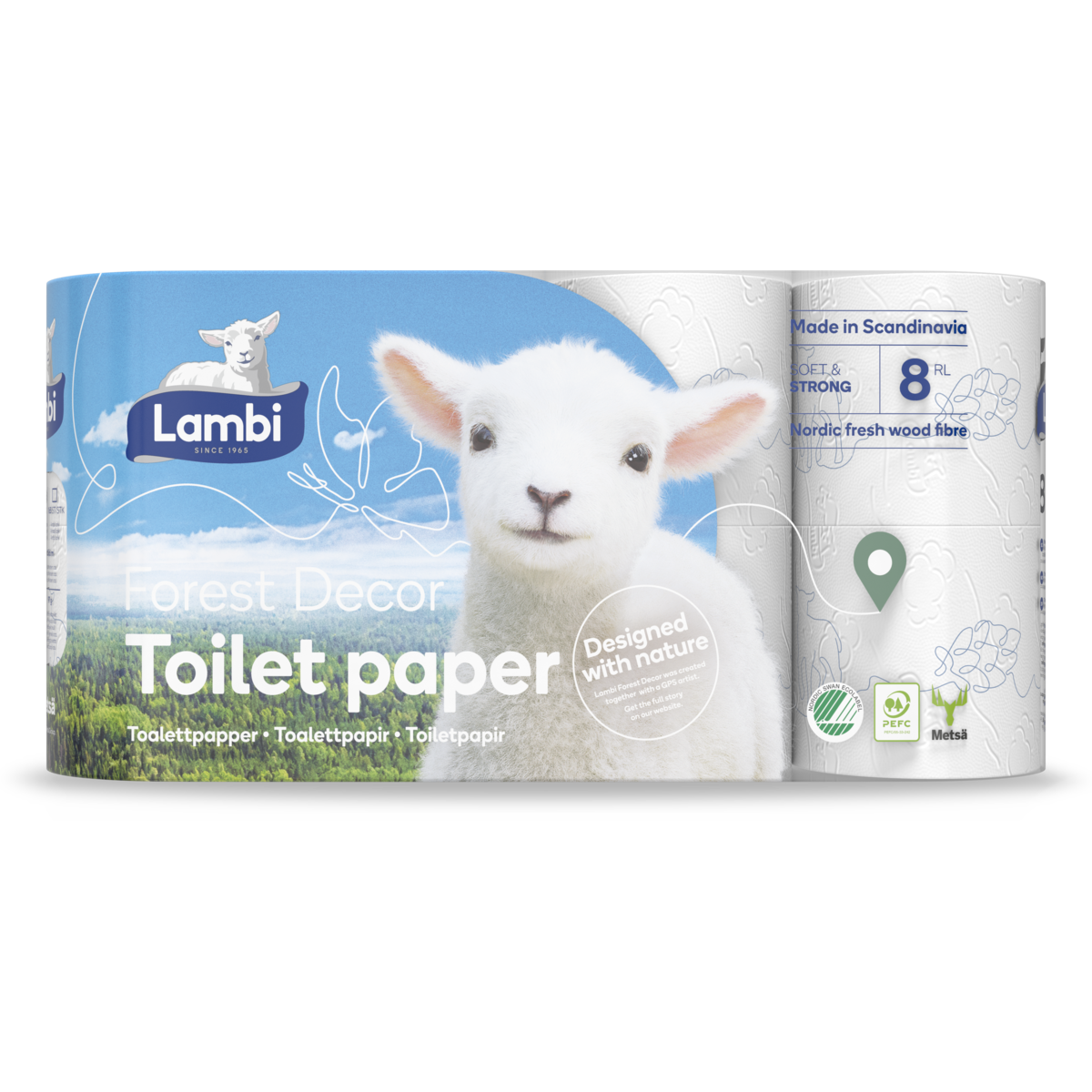 Lambi Decorated Toalettpapir 