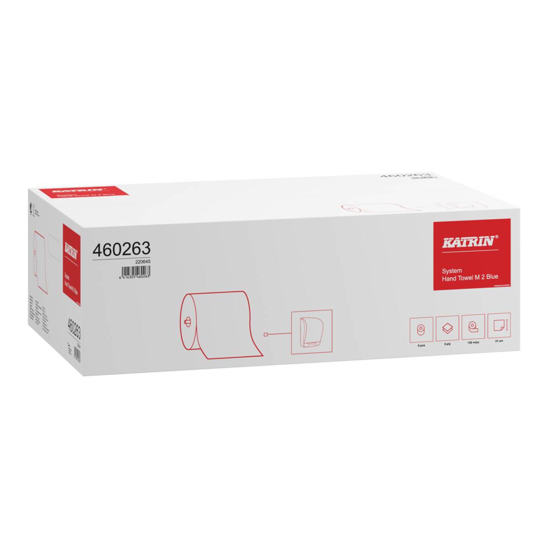 460263-Katrin System M 2 niebieski ręcznik papierowy w rolce do podajnika-2