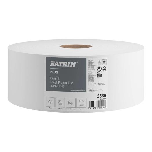 Katrin Plus papier toaletowy jumbo L 250 m biały 2 warstwowy