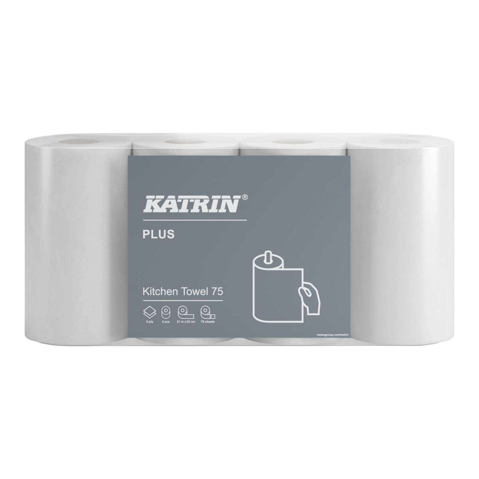 225960-Katrin Plus Kitchen Paper Towel Roll 75 Sheets 2-Ply-1