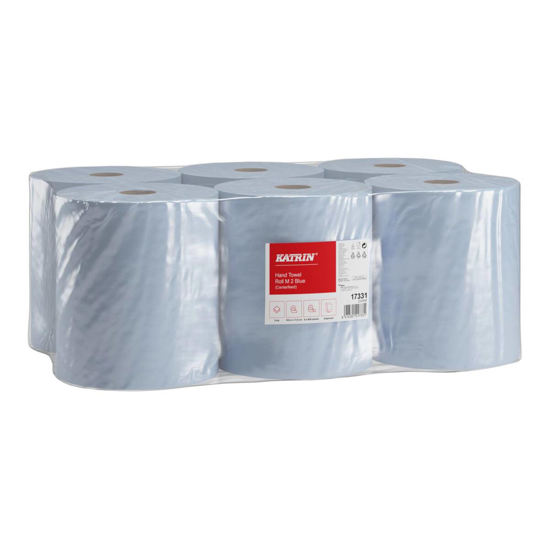 17331-Katrin Centrefeed Roll Medium 150 Metres 2-Ply, Blue-2