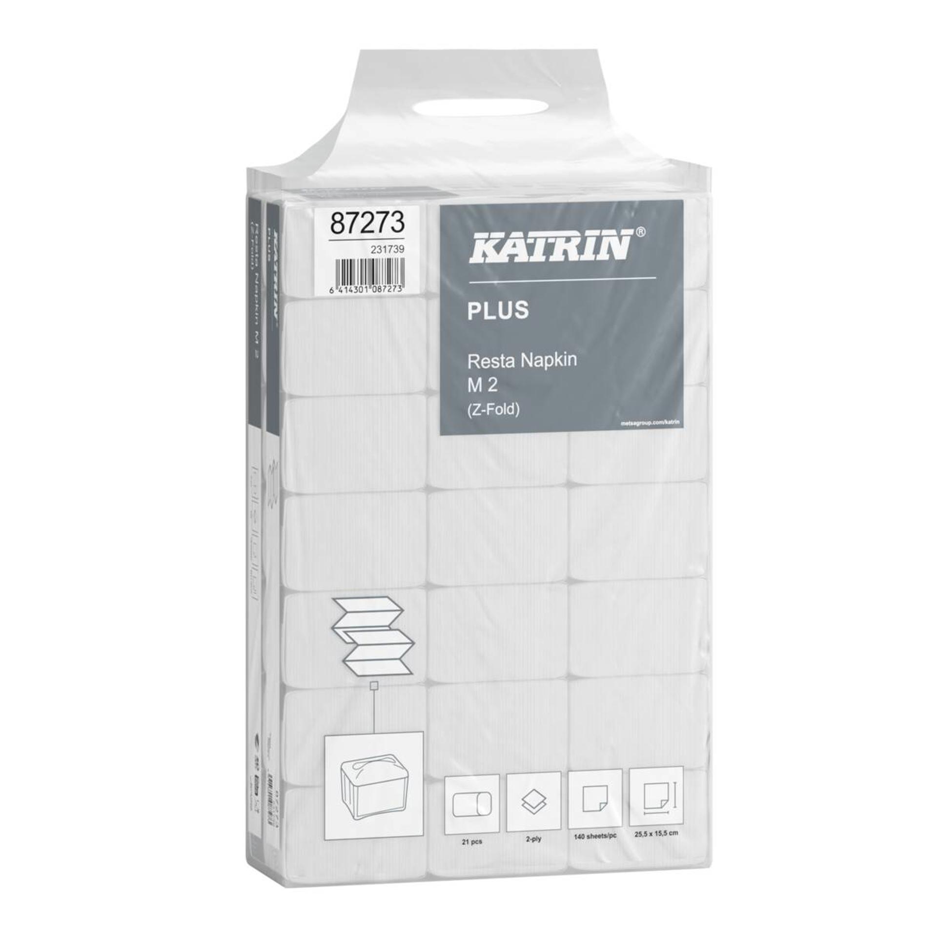 87273-Katrin Dispenser Paper Napkins 140 Sheets 2-Ply-3