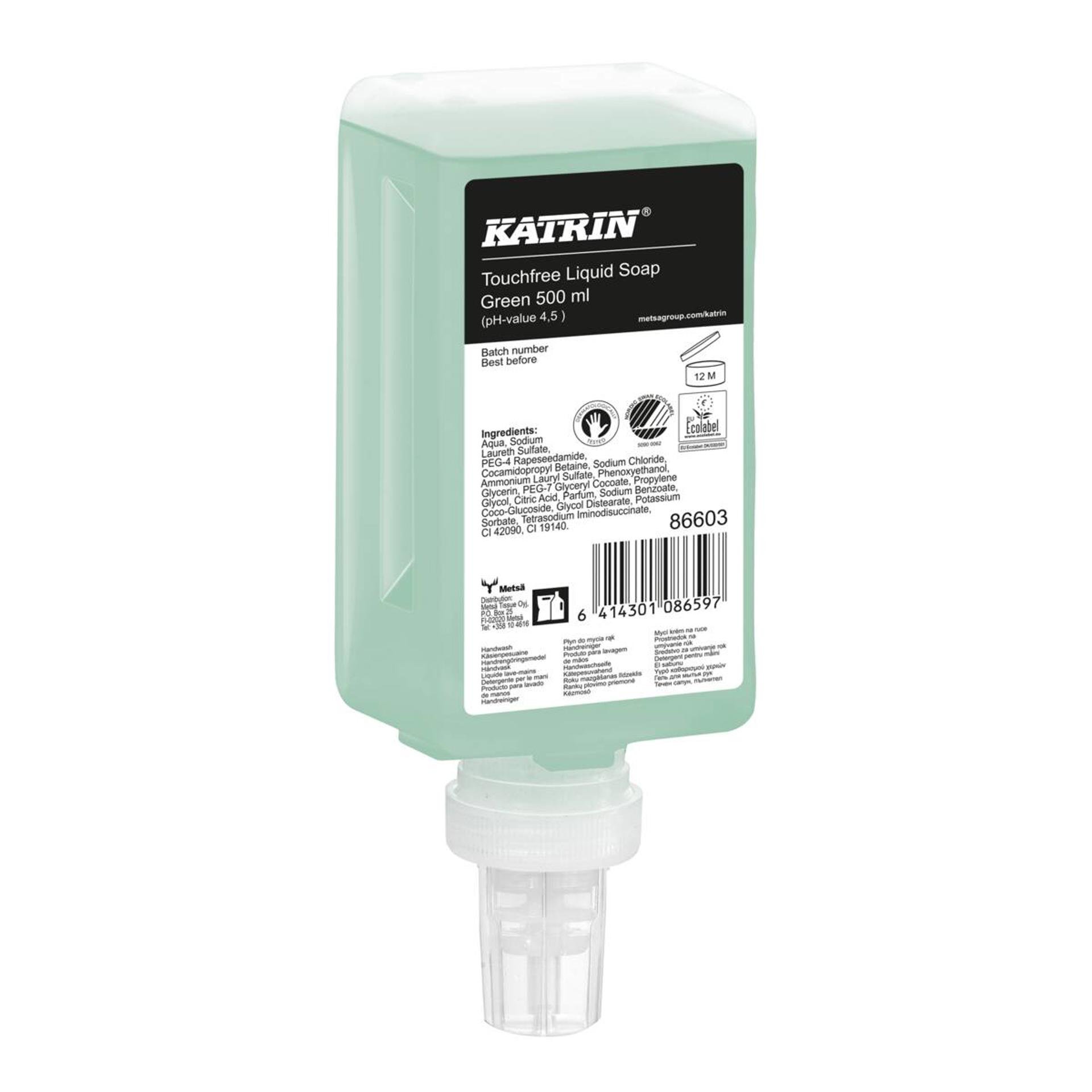86603-Katrin Touchfree Flytande tvål 500 ml, Green