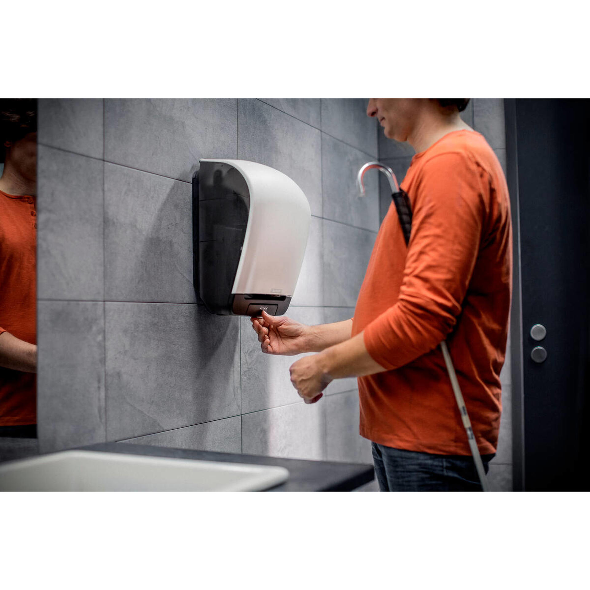 90045-Katrin Plastdispenser för System Torkrullar, Vit-6