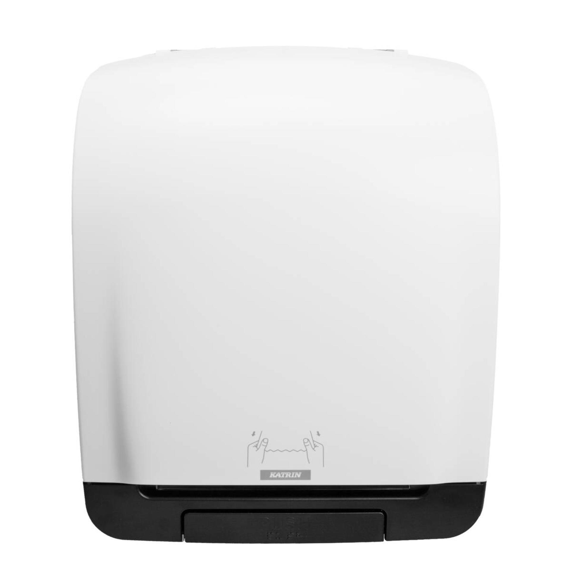 90045-Katrin Plastdispenser för System Torkrullar, Vit-5