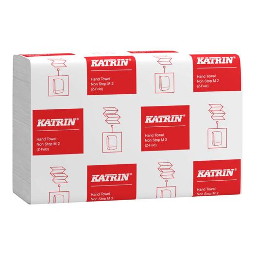 Katrin Z-fold Paper Towels Non-Stop Medium 140 Sheets 2-Ply, Handy Pack