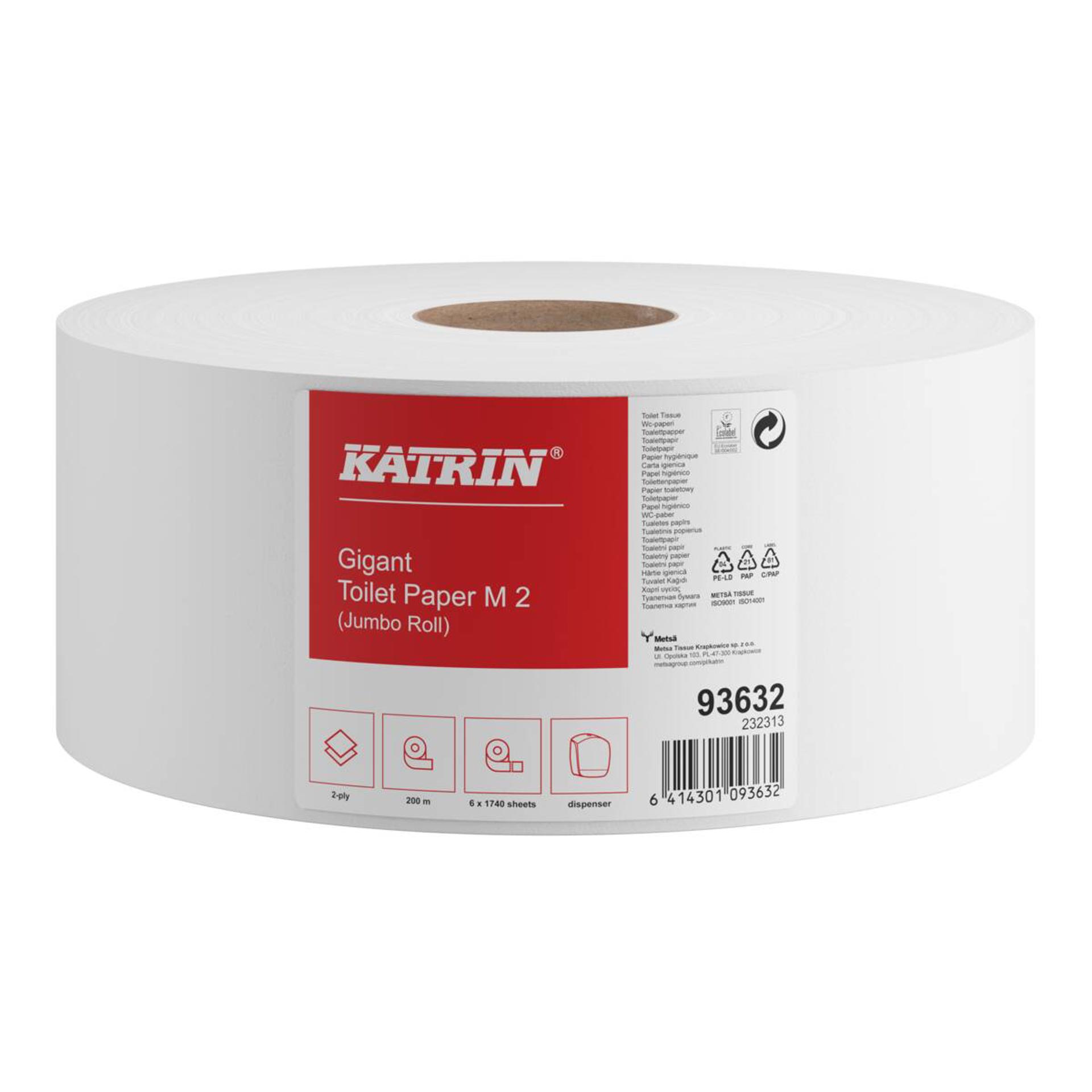 93632-Katrin papier toaletowy jumbo M 200 m, 2 warstwowy-1
