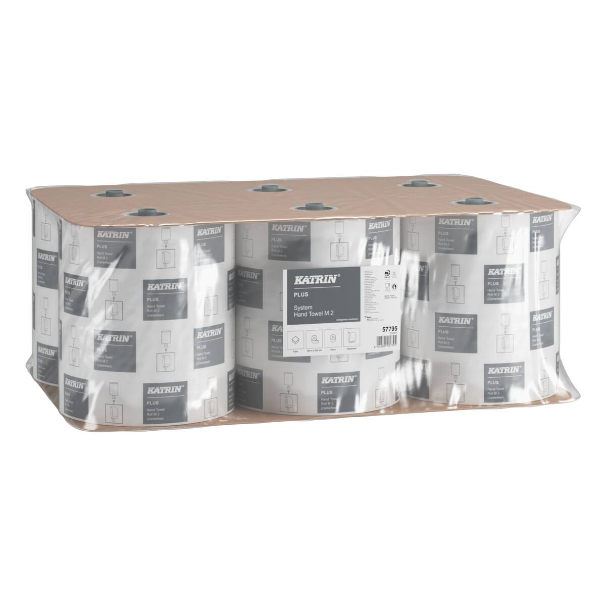 57795 Katrin Plus Dispenser Paper Towel Roll System Medium 2Ply