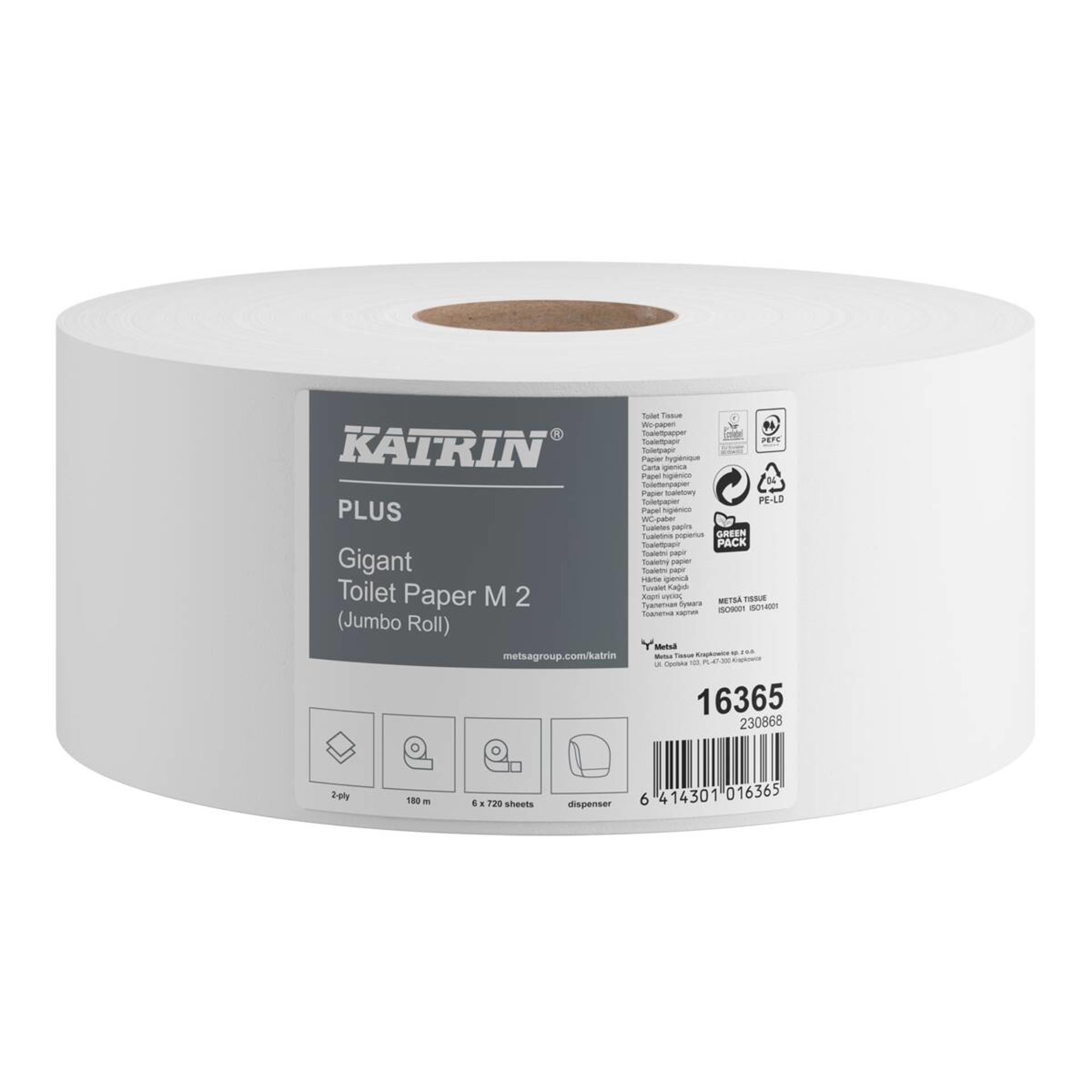 16365-Katrin Plus Jumbo Toilet Paper Roll Medium 180 Metres-1