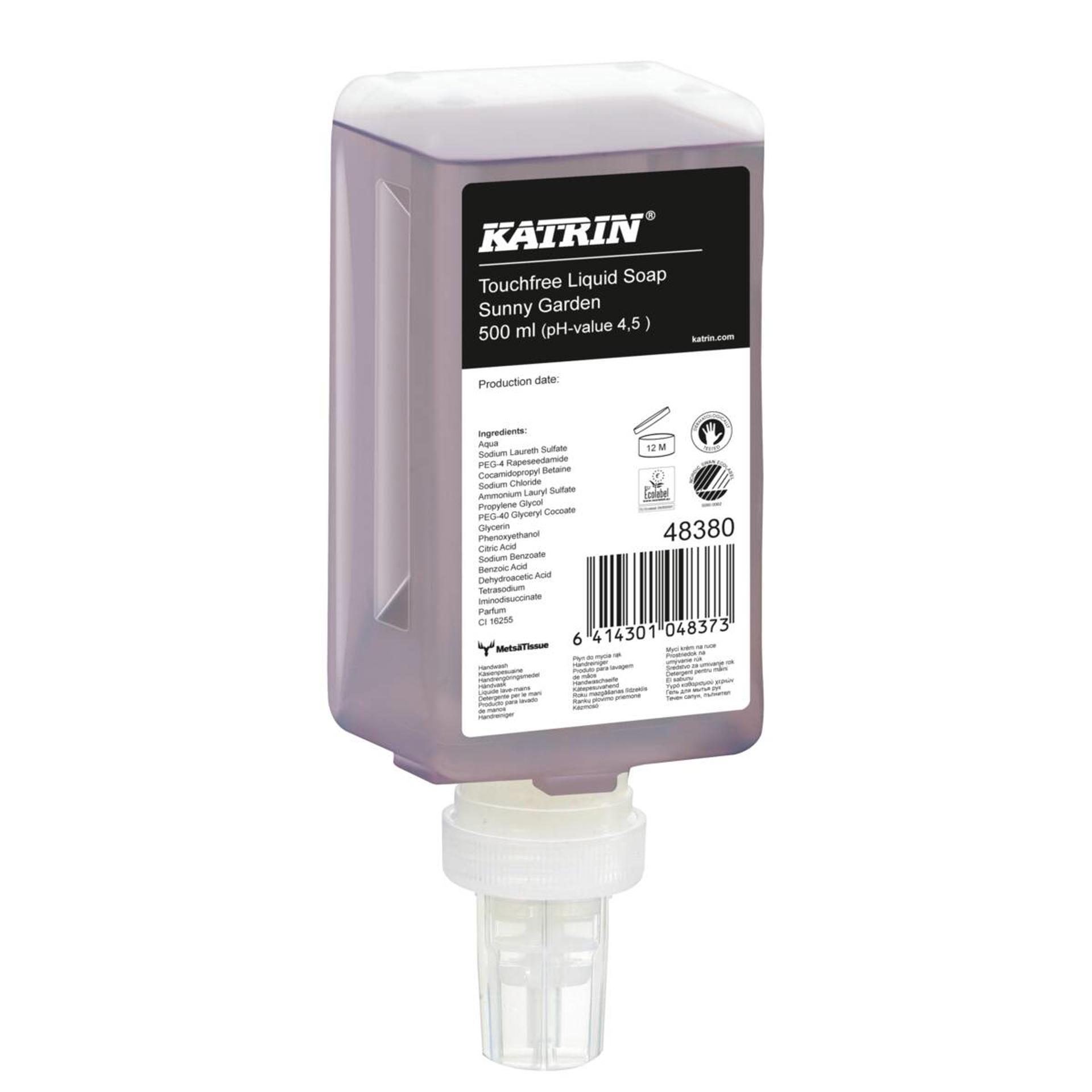 48380-Katrin Commercial Hand Wash Liquid Touchfree 500 ml, Sunny Garden