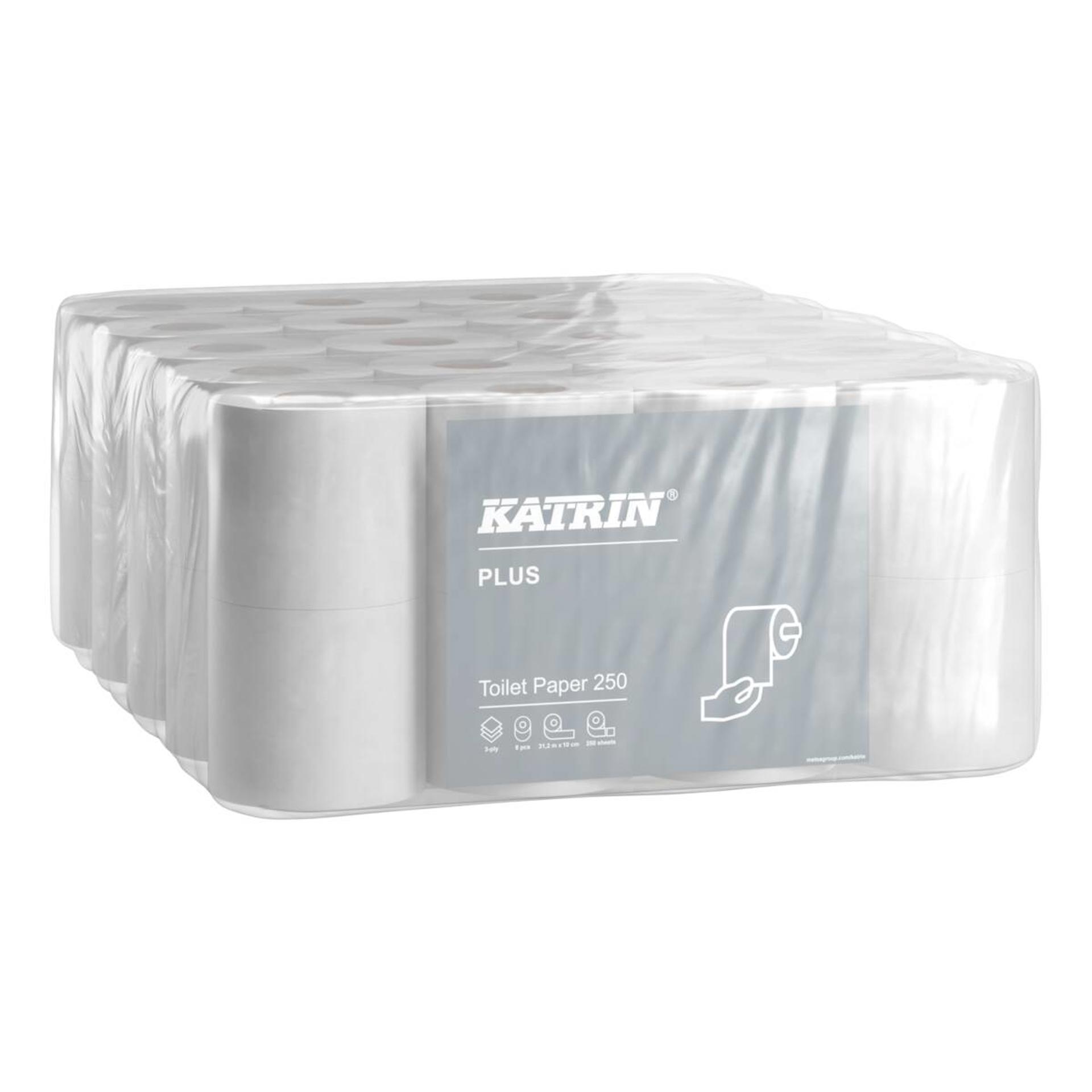 92970-Katrin Plus Toilet Paper Roll 250 Sheets 3-Ply-2