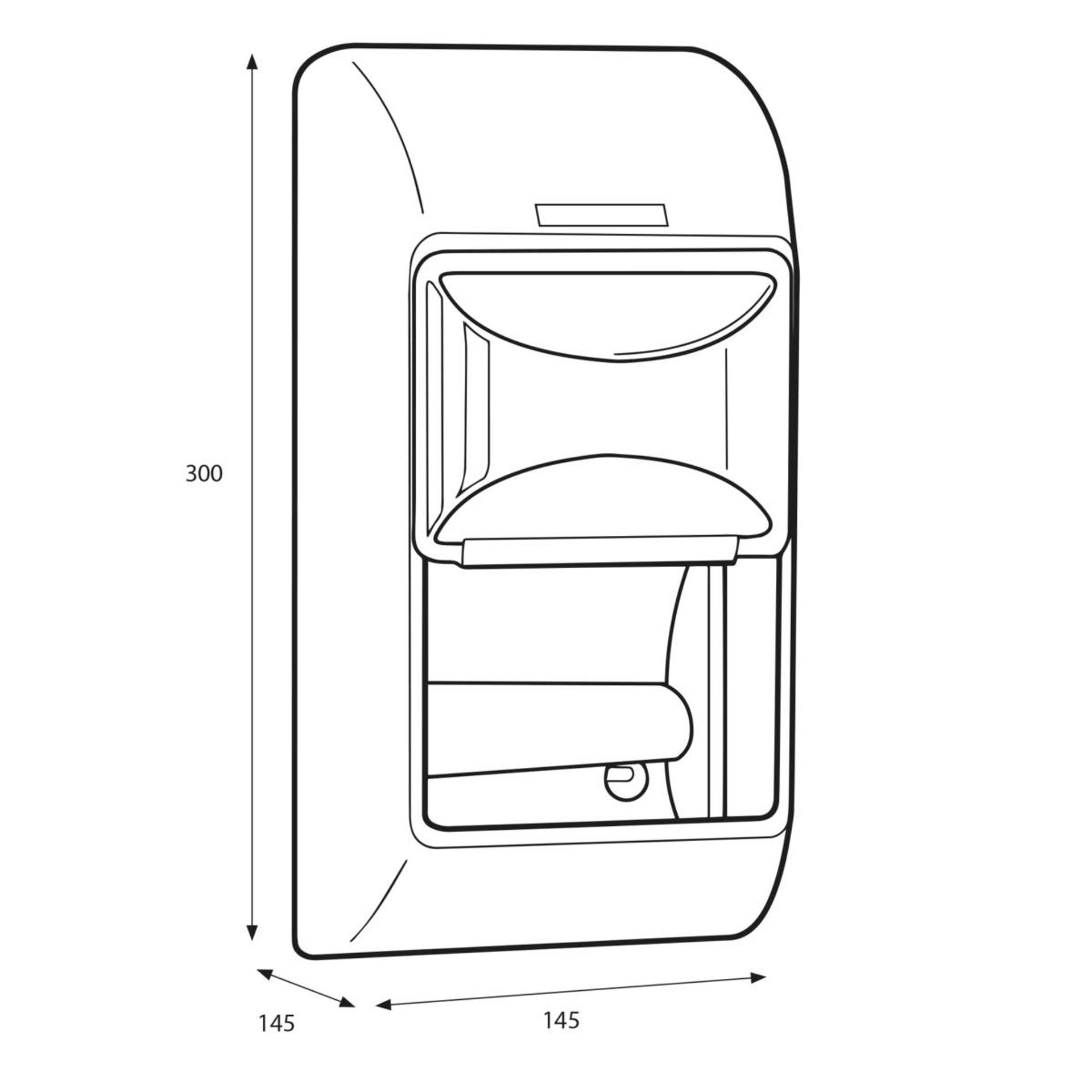 92384-Katrin Plastdispenser för 2 Toalettrullar, Vit-2